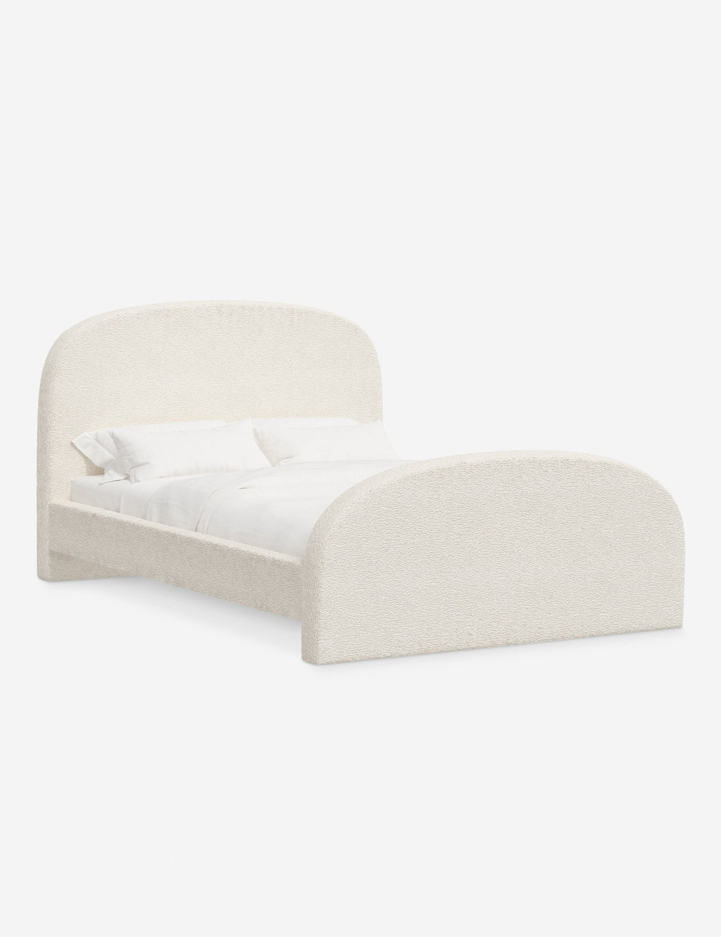 Lit plateforme - Le lit plateforme Bescond offre un confort ancré grâce à sa silhouette douce