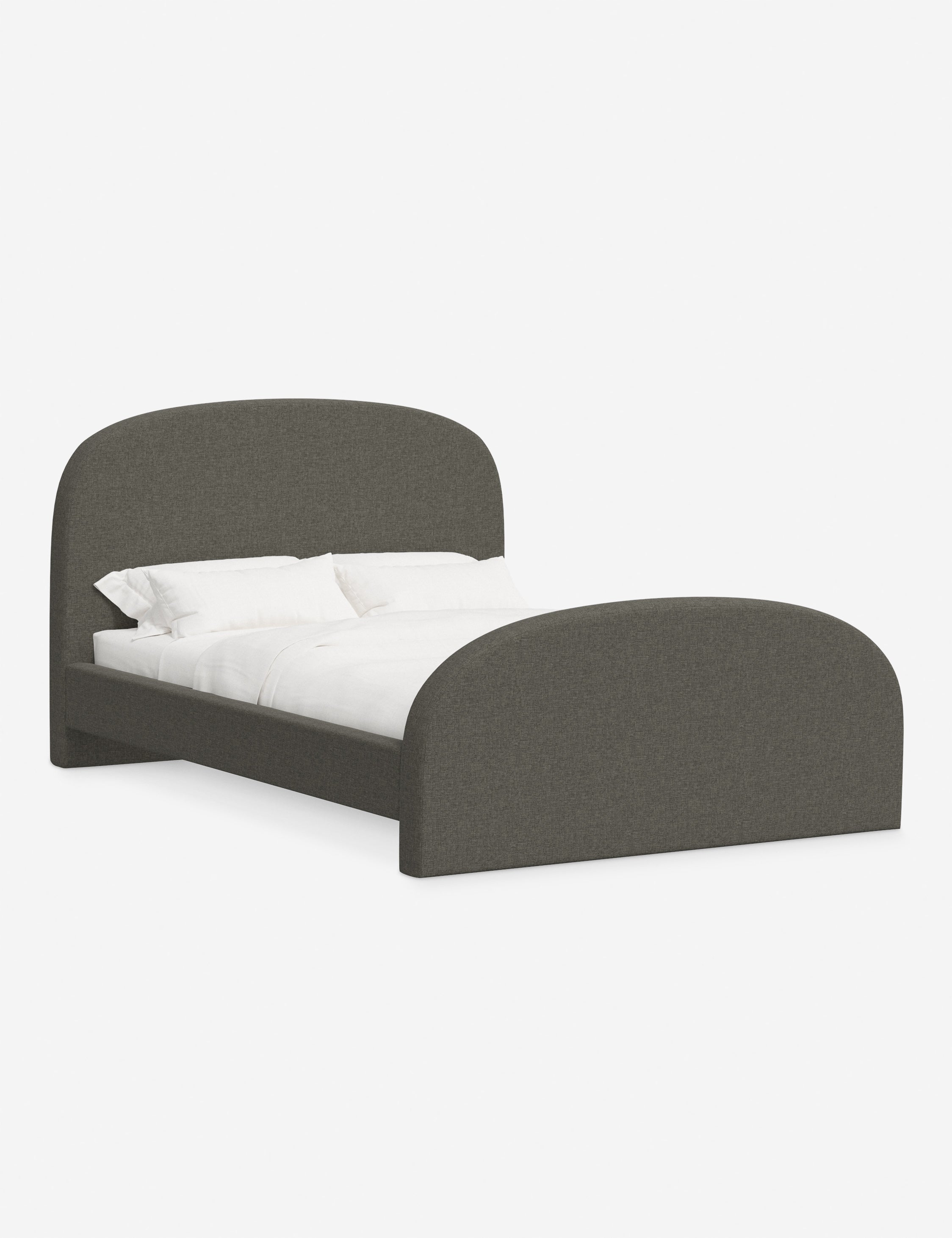 Lit plateforme - Le lit plateforme Bescond offre un confort ancré grâce à sa silhouette douce