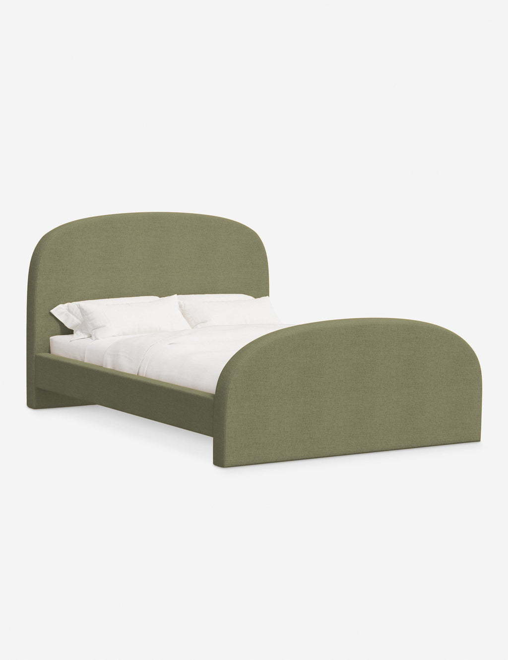 Lit plateforme - Le lit plateforme Bescond offre un confort ancré grâce à sa silhouette douce