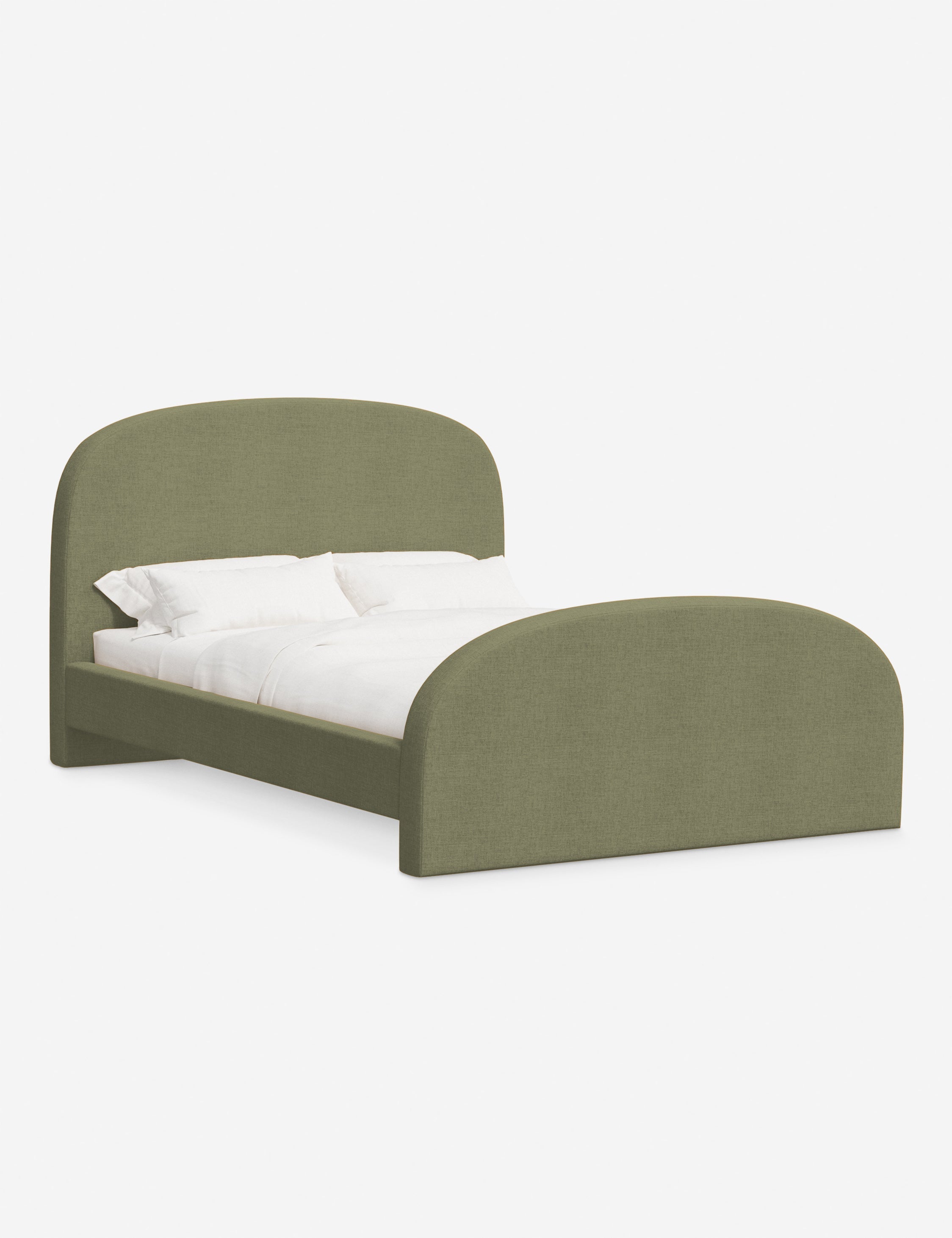Lit plateforme - Le lit plateforme Bescond offre un confort ancré grâce à sa silhouette douce