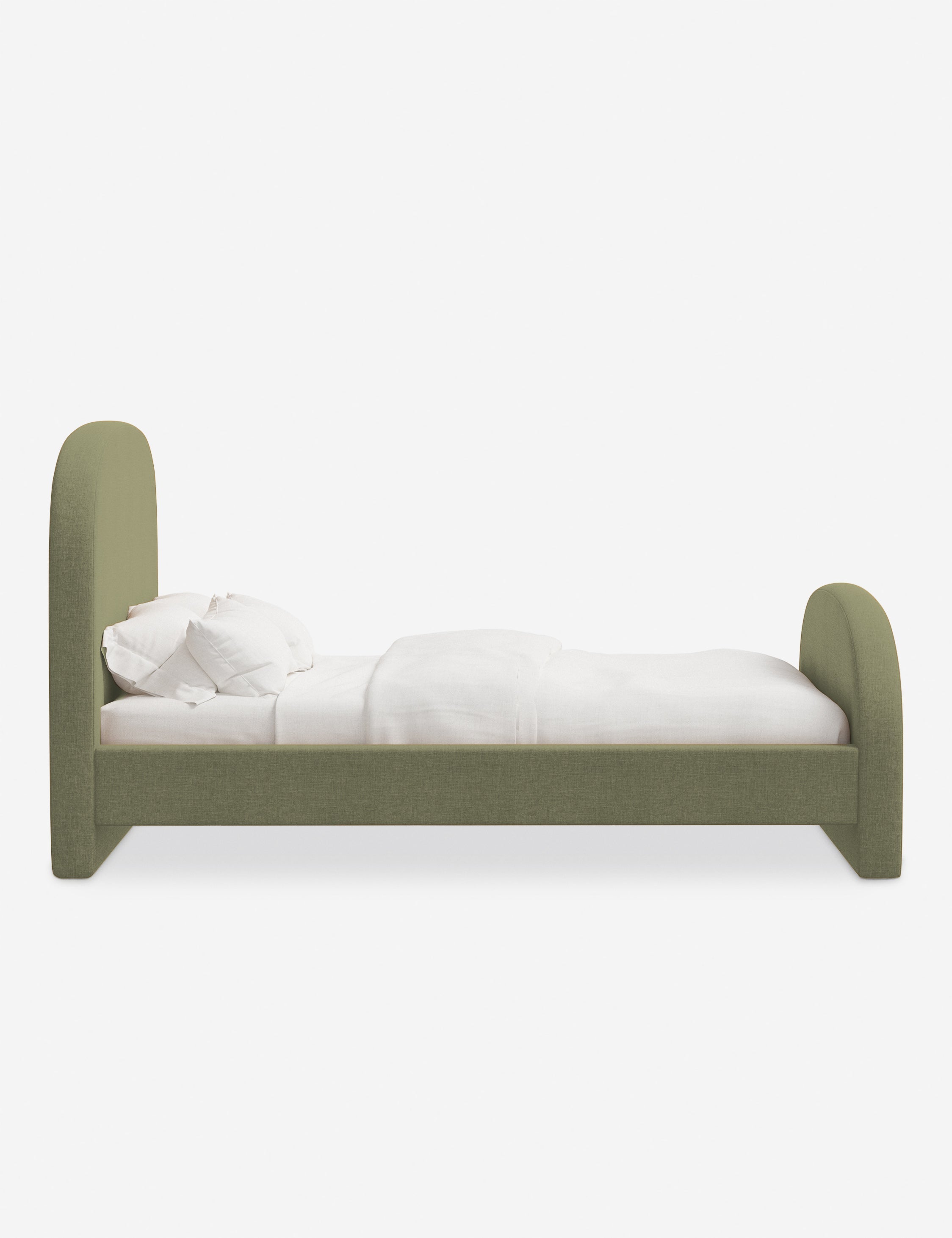 Lit plateforme - Le lit plateforme Bescond offre un confort ancré grâce à sa silhouette douce