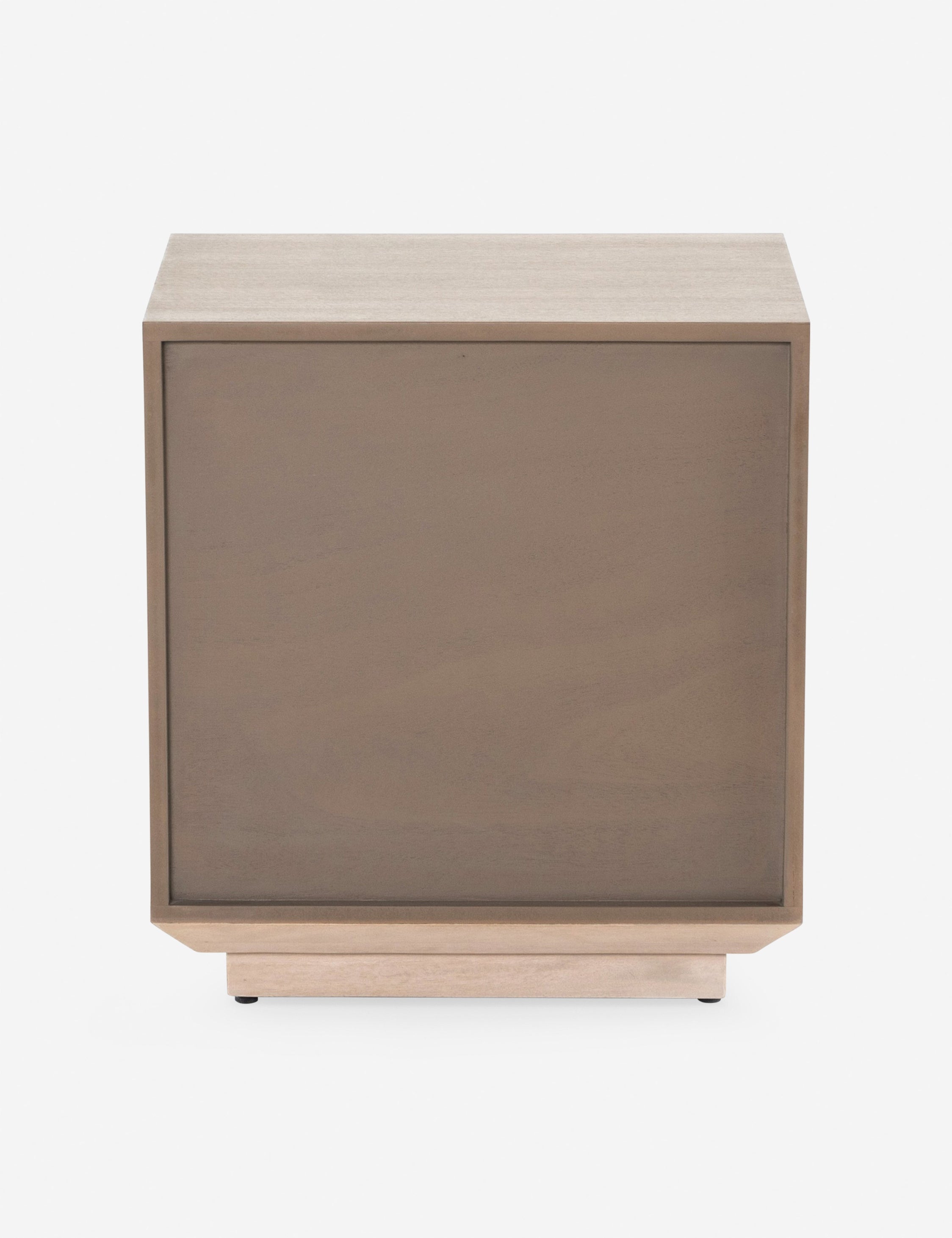 Table de chevet - Transformez l'esthétique de votre chambre avec cette table de chevet unique et fabriquée à la main, dotée d'un tiroir en patchwork organique, le tout découpé et