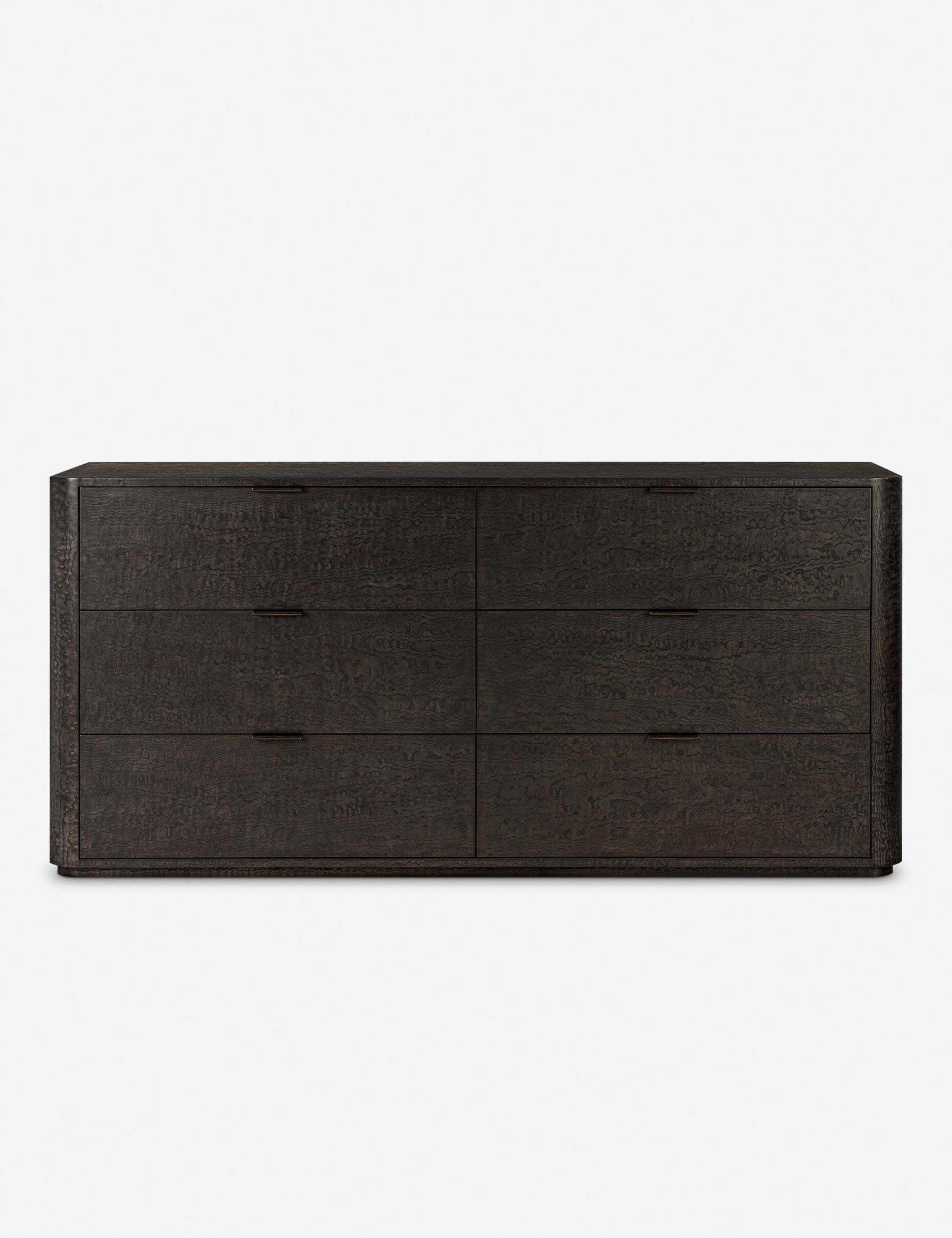 Commode - Un motif riche donne du caractère à la collection, tandis que des bords arrondis et des ferrures subtiles confèrent à l'ensemble un aspect épuré