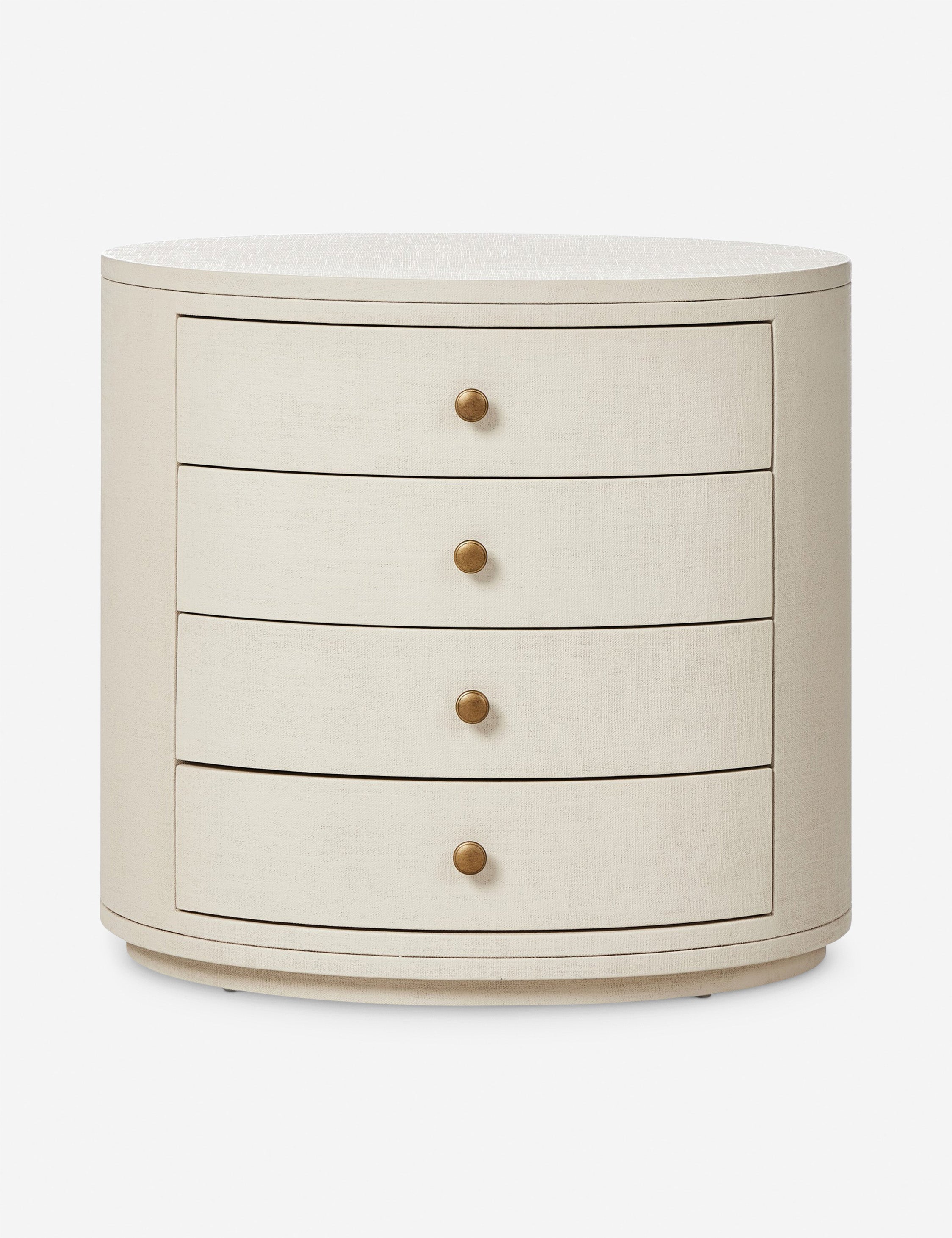 Table de chevet - La table de chevet apporte des courbes élégantes et une texture discrète à votre chevet
