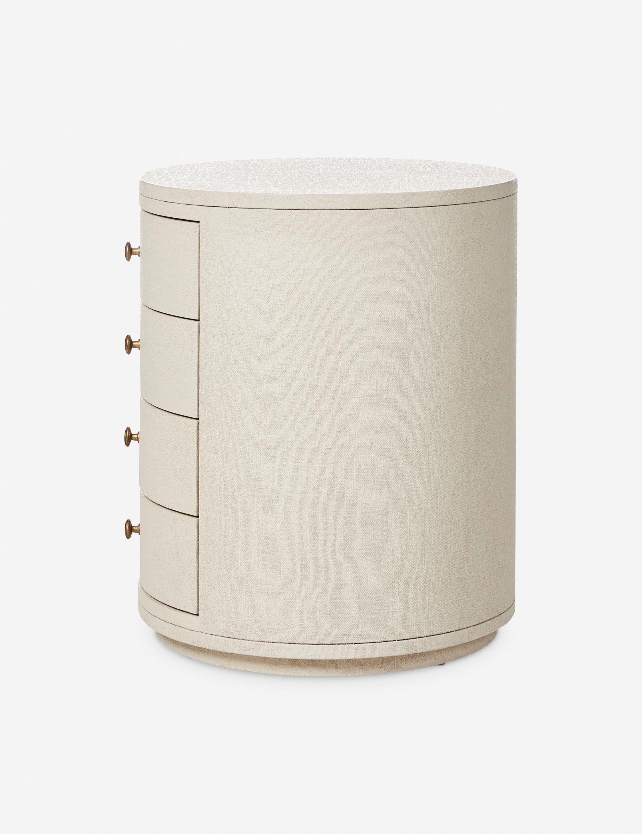 Table de chevet - La table de chevet apporte des courbes élégantes et une texture discrète à votre chevet