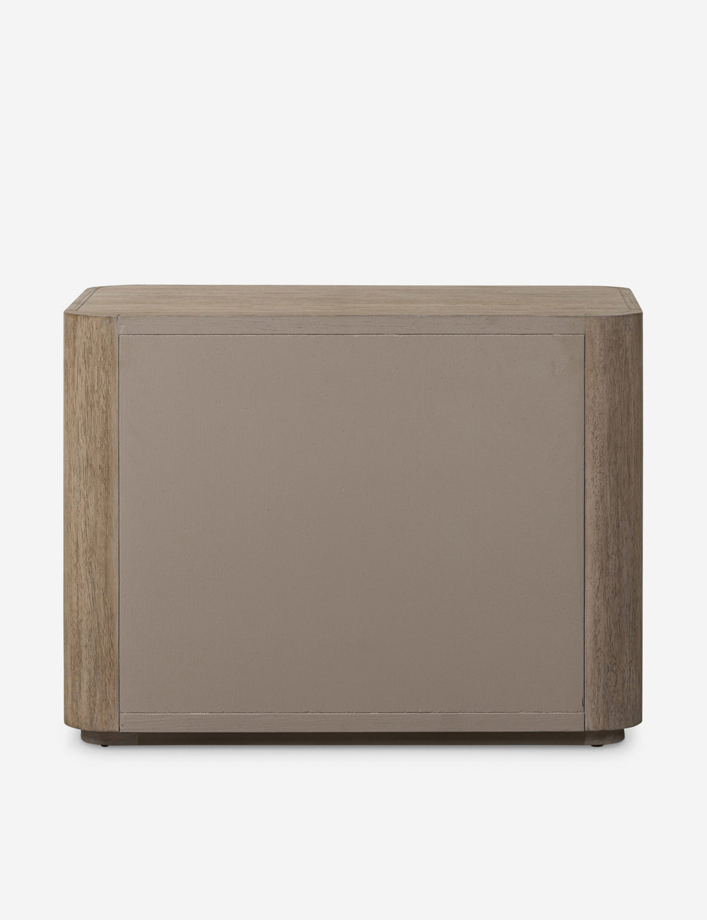 Table de chevet - Une étude d'impact doux, la table de chevet présente des coins arrondis et de larges tiroirs coulissants pour une version raffinée du chevet.