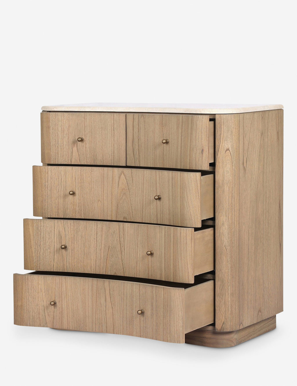 Commode à 5 tiroirs - Cette commode haute apporte des formes sculpturales et une texture organique à votre aménagement