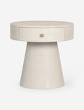 Table de chevet - Avec sa silhouette chic et son revêtement en lin peint, la table de chevet allie charme et touche de modernité
