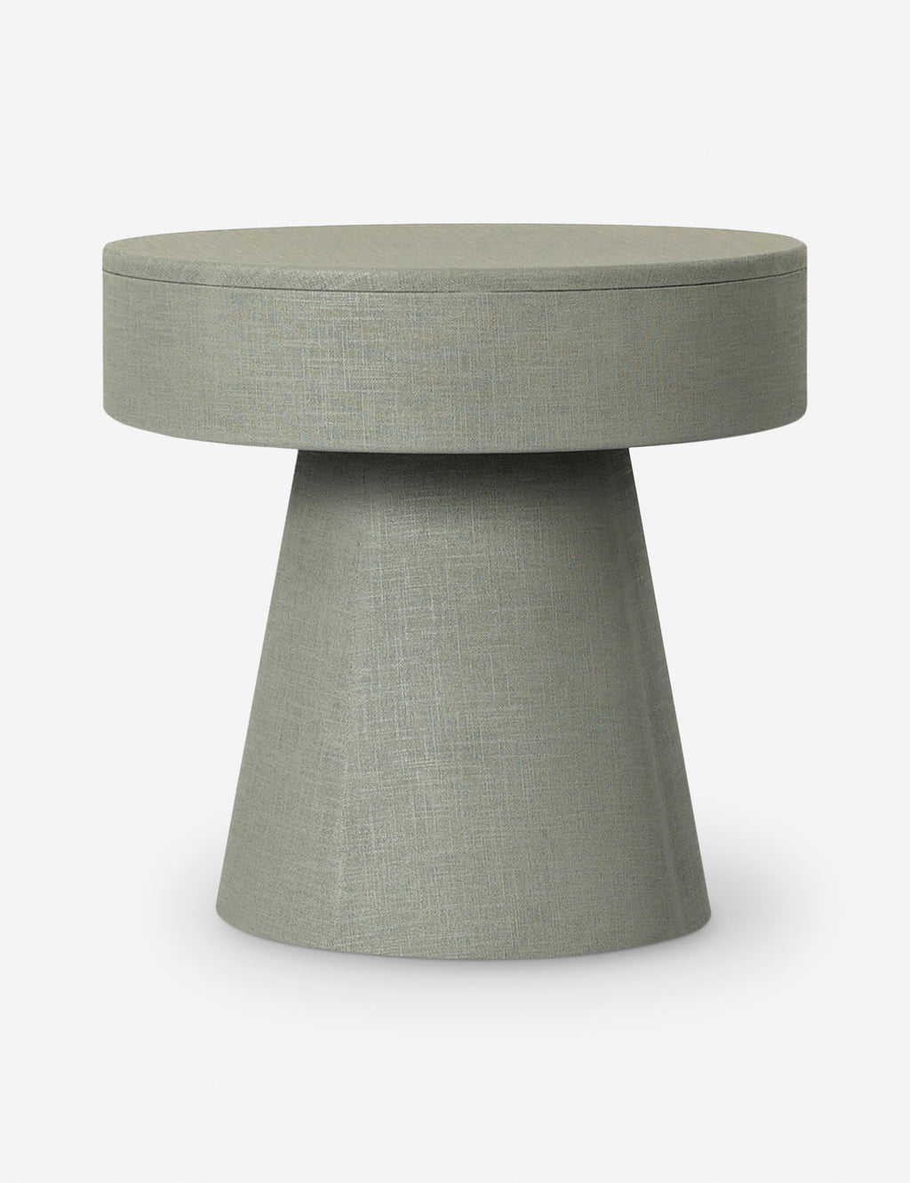 Table de chevet - Avec sa silhouette chic et son revêtement en lin peint, la table de chevet allie charme et touche de modernité