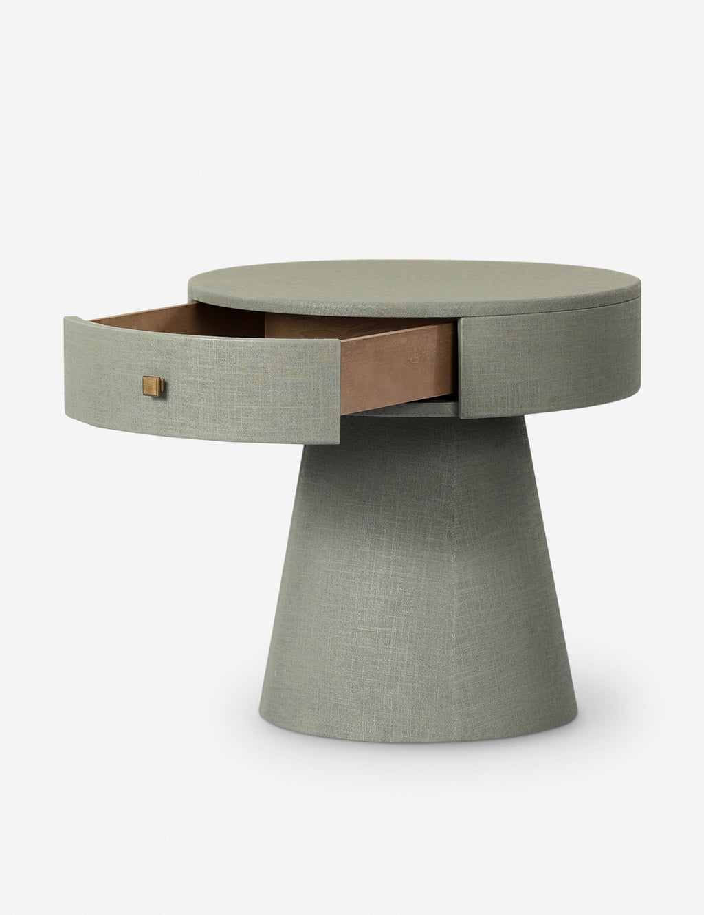 Table de chevet - Avec sa silhouette chic et son revêtement en lin peint, la table de chevet allie charme et touche de modernité