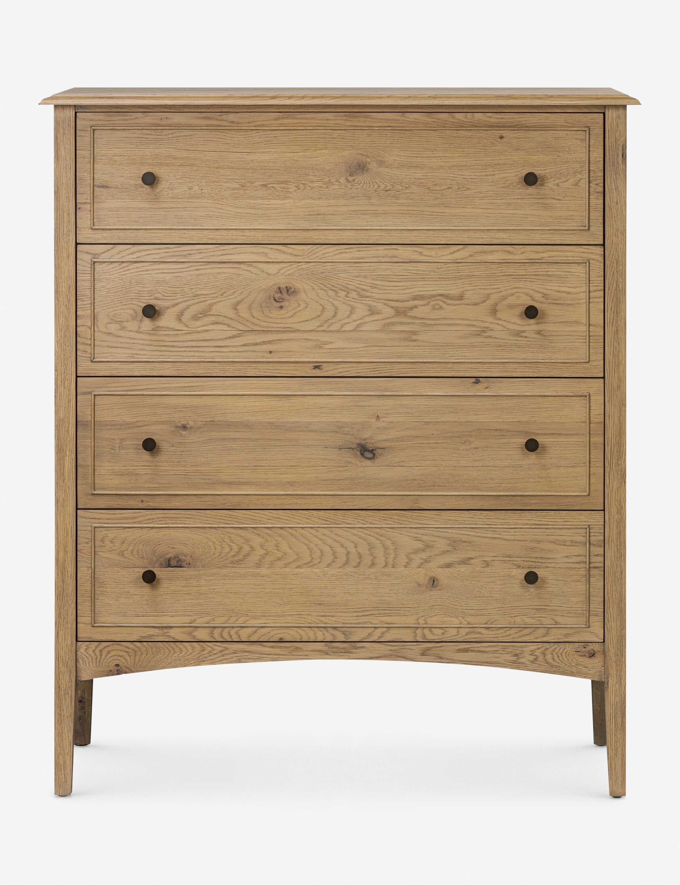 Commode haute - Le chêne massif et les lignes épurées et structurées confèrent une sophistication discrète à cette commode