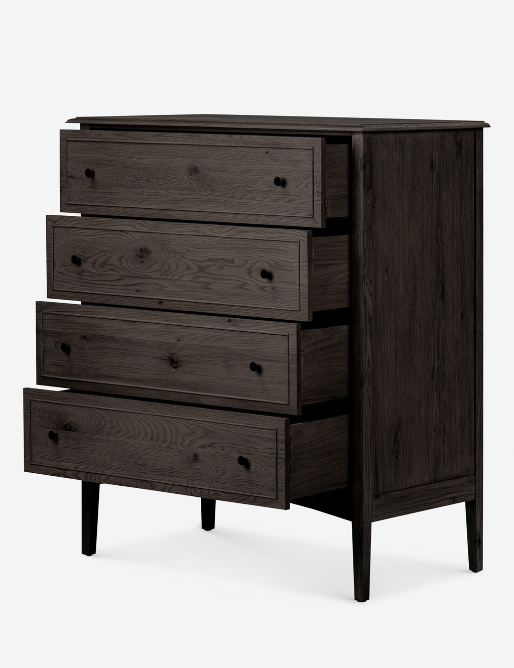 Commode haute - Le chêne massif et les lignes épurées et structurées confèrent une sophistication discrète à cette commode