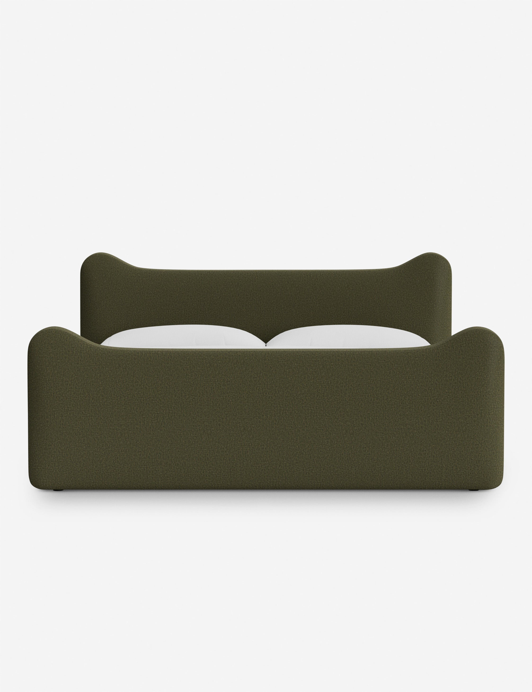 Lit plateforme - Dans le lit Briar, des lignes douces forment une silhouette raffinée à double couronne pour créer une profondeur sculpturale avec une touche de fantaisie