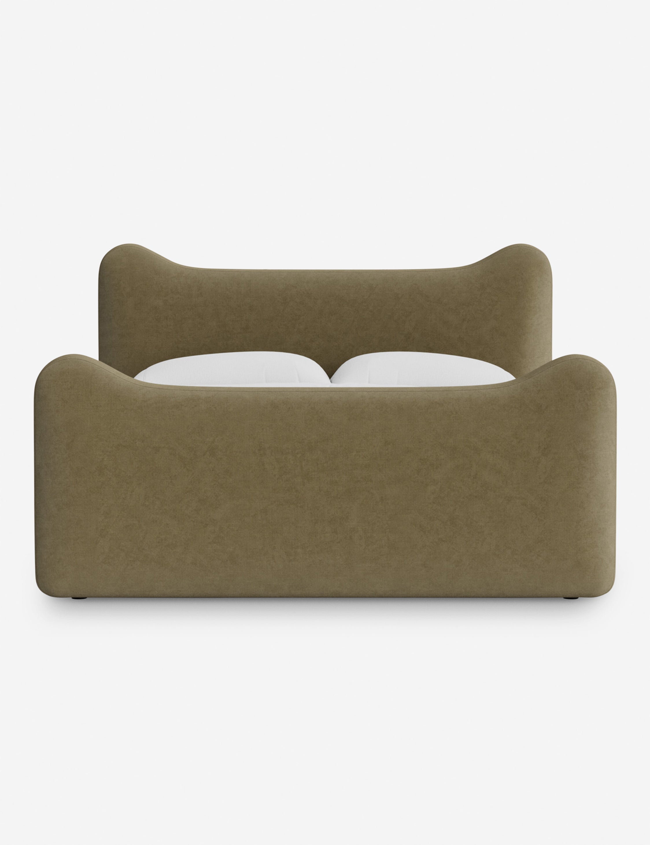 Lit plateforme - Dans le lit Briar, des lignes douces forment une silhouette raffinée à double couronne pour créer une profondeur sculpturale avec une touche de fantaisie