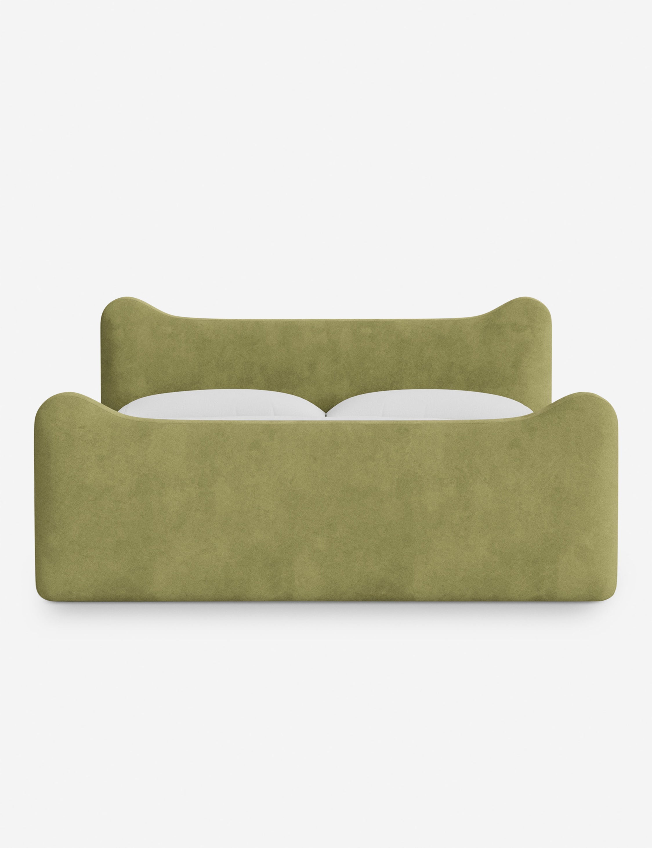 Lit plateforme - Dans le lit Briar, des lignes douces forment une silhouette raffinée à double couronne pour créer une profondeur sculpturale avec une touche de fantaisie