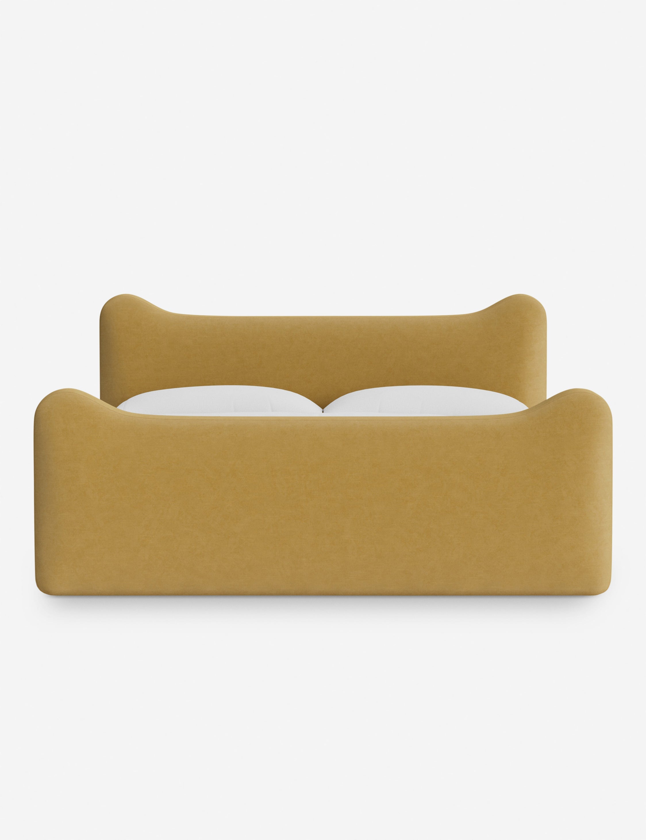 Lit plateforme - Dans le lit Briar, des lignes douces forment une silhouette raffinée à double couronne pour créer une profondeur sculpturale avec une touche de fantaisie