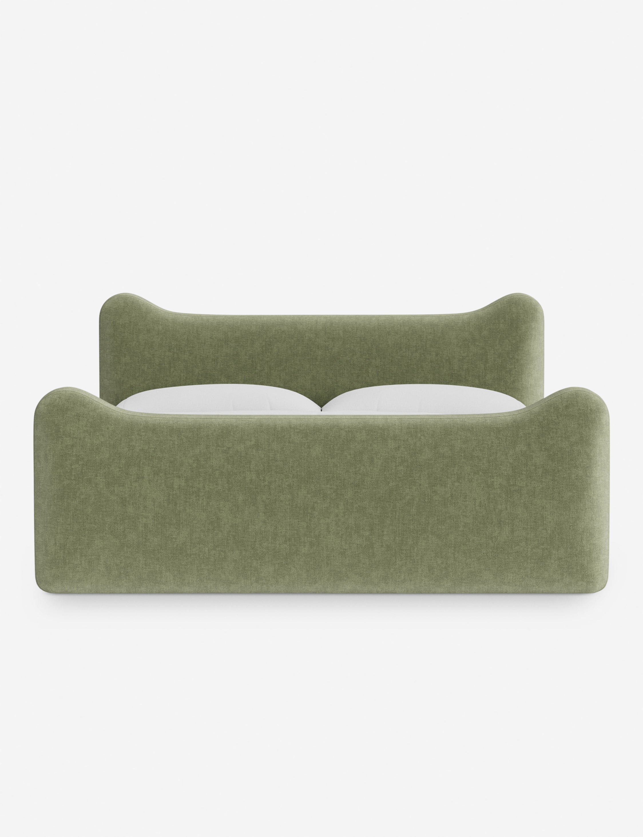Lit plateforme - Dans le lit Briar, des lignes douces forment une silhouette raffinée à double couronne pour créer une profondeur sculpturale avec une touche de fantaisie