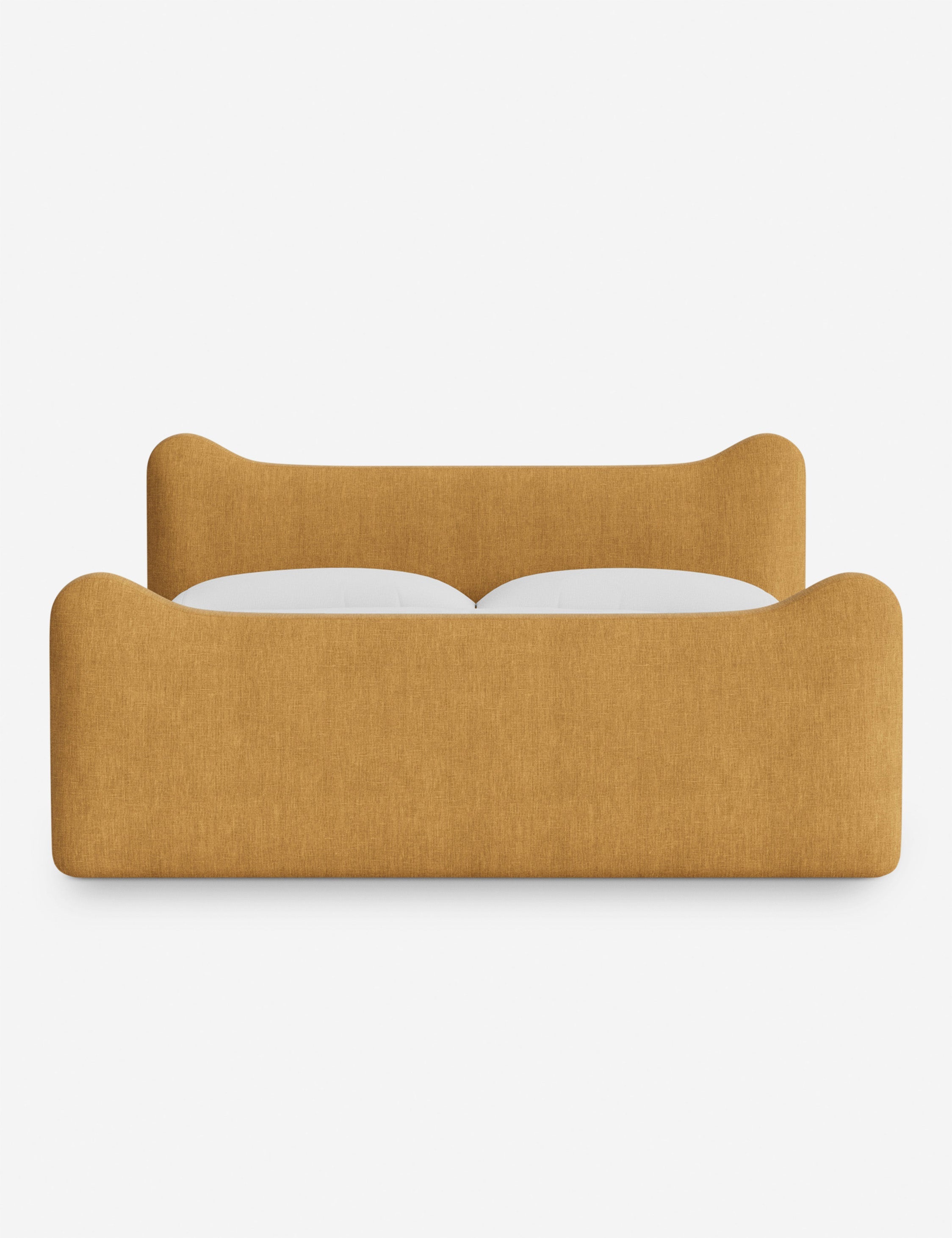 Lit plateforme - Dans le lit Briar, des lignes douces forment une silhouette raffinée à double couronne pour créer une profondeur sculpturale avec une touche de fantaisie