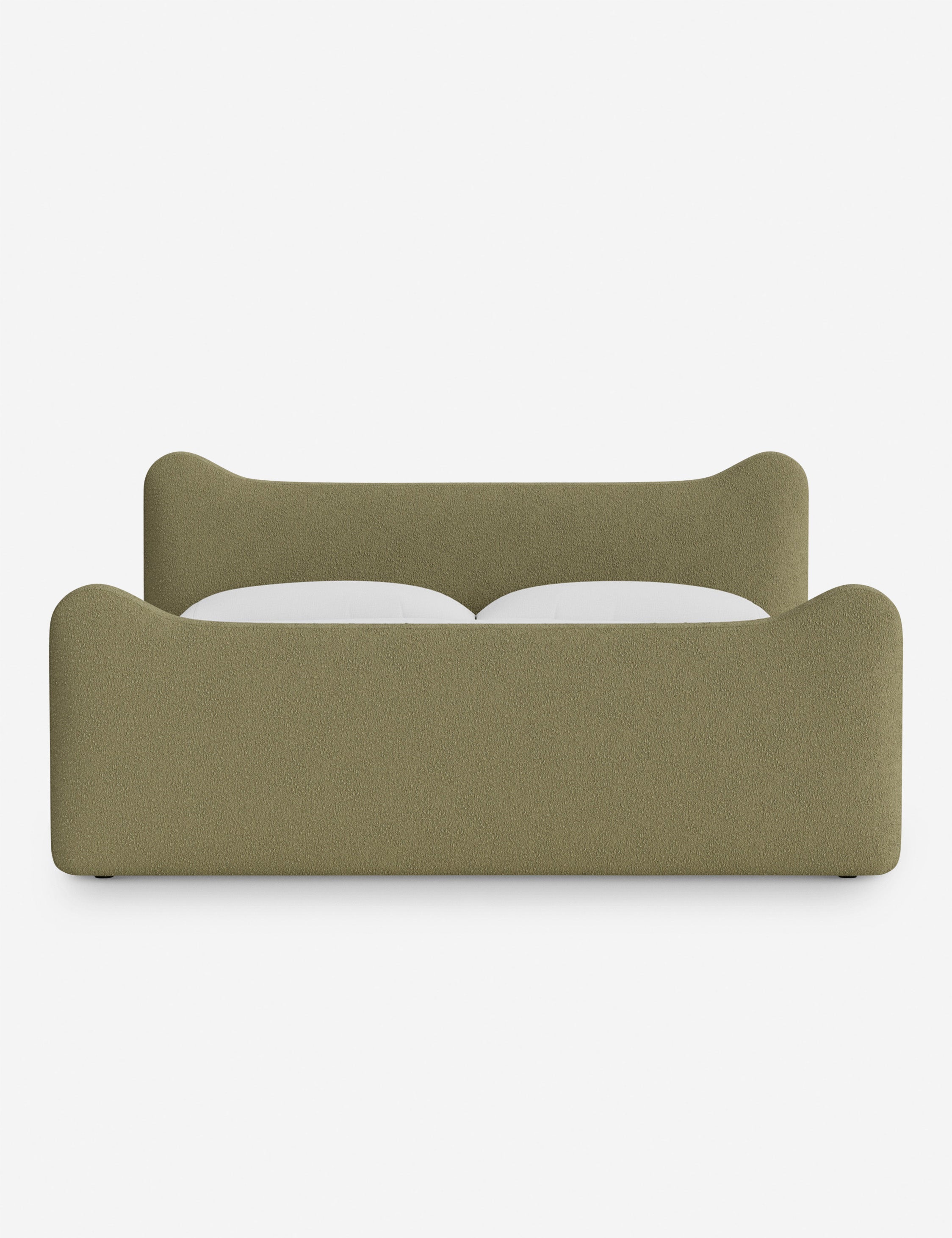 Lit plateforme - Dans le lit Briar, des lignes douces forment une silhouette raffinée à double couronne pour créer une profondeur sculpturale avec une touche de fantaisie
