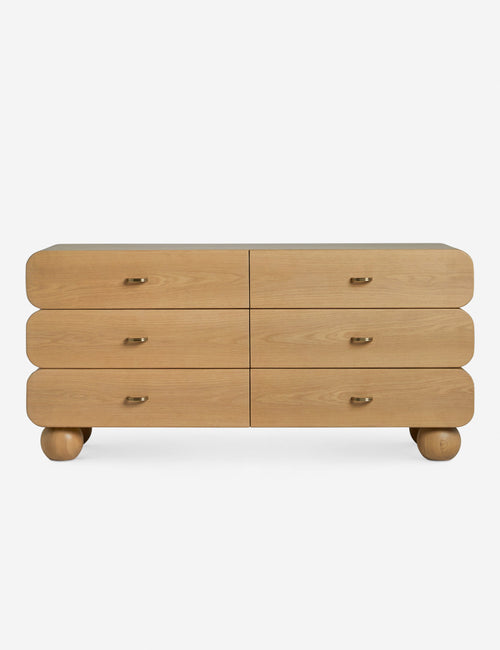 Commode 6 tiroirs - La géométrie douce définit notre commode Barberi, apportant une chaleur sculpturale à la chambre.
