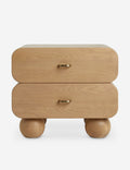Table de chevet - Une géométrie douce définit notre table de chevet Barberi, apportant une chaleur sculpturale à la chambre à coucher