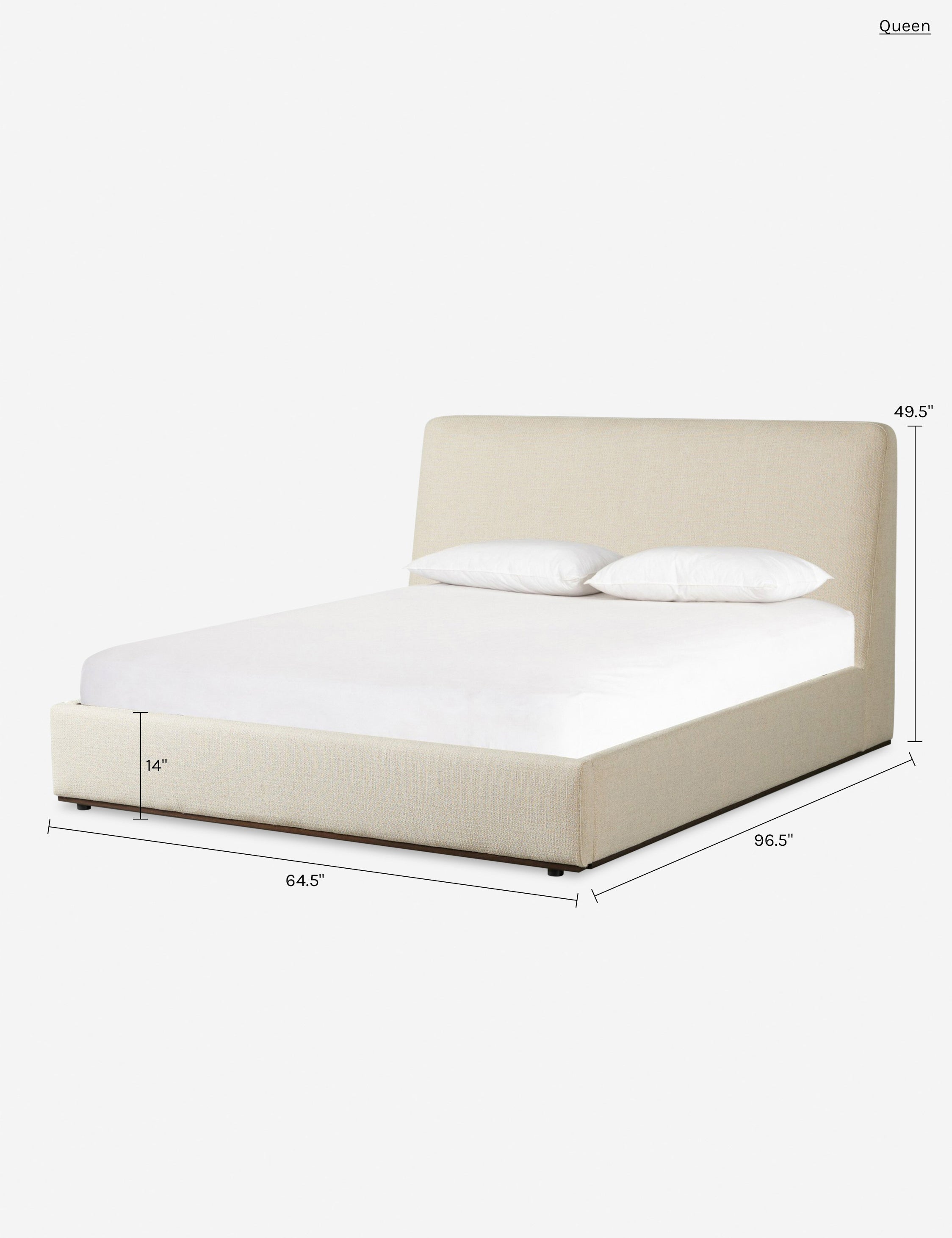 Lit plateforme - Avec sa tête de lit légèrement courbée et sa forme épurée, ce lit offre une base à la fois décontractée et raffinée pour la chambre