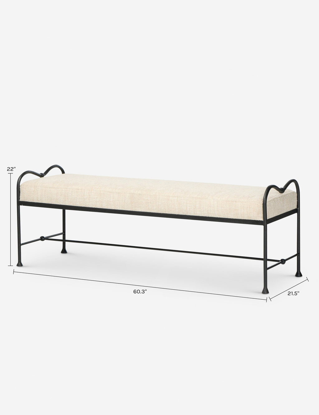 Banc - Le banc Belita, aux lignes sculpturales, apporte une touche d'élégance et de légèreté à n'importe quelle pièce