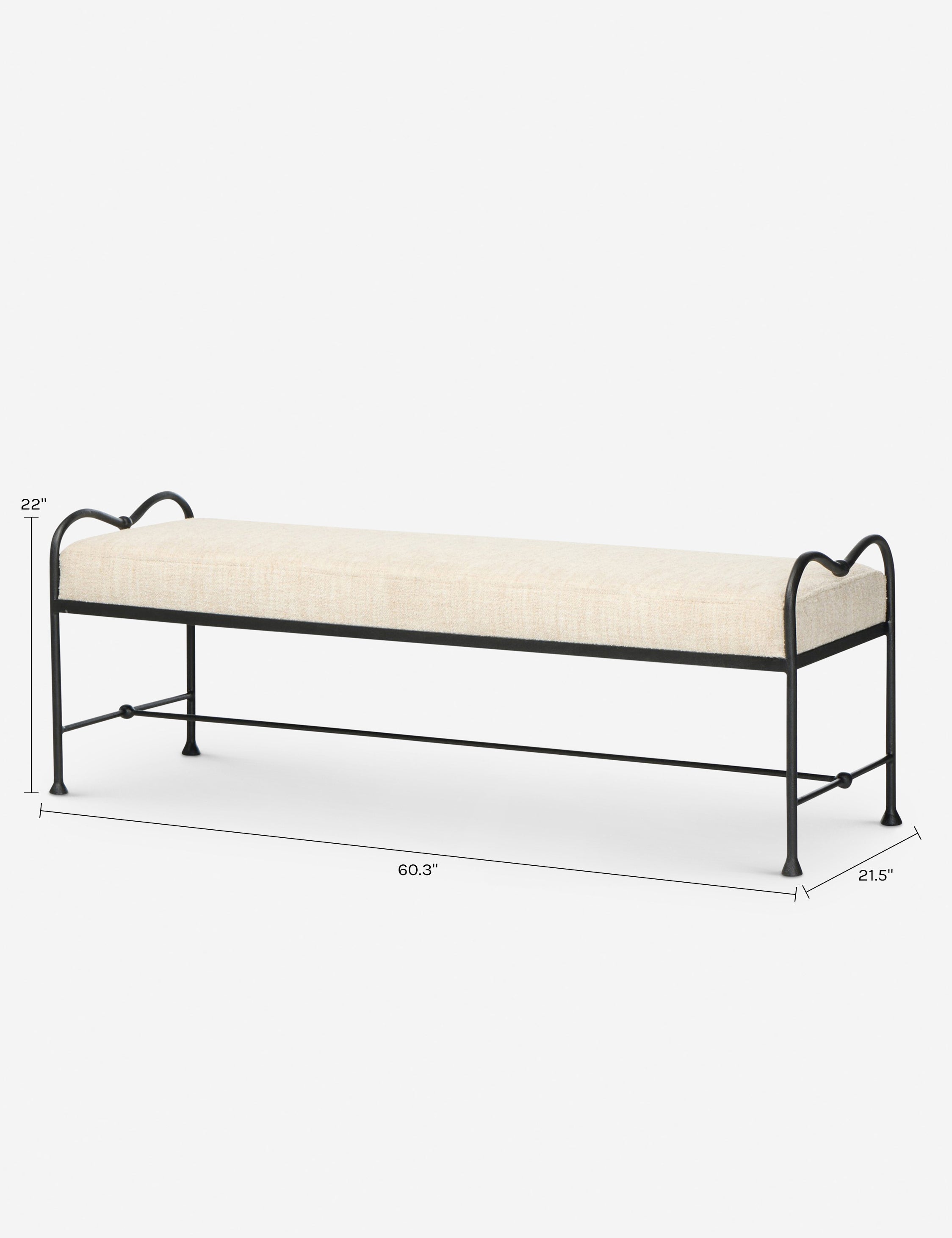 Banc - Le banc Belita, aux lignes sculpturales, apporte une touche d'élégance et de légèreté à n'importe quelle pièce