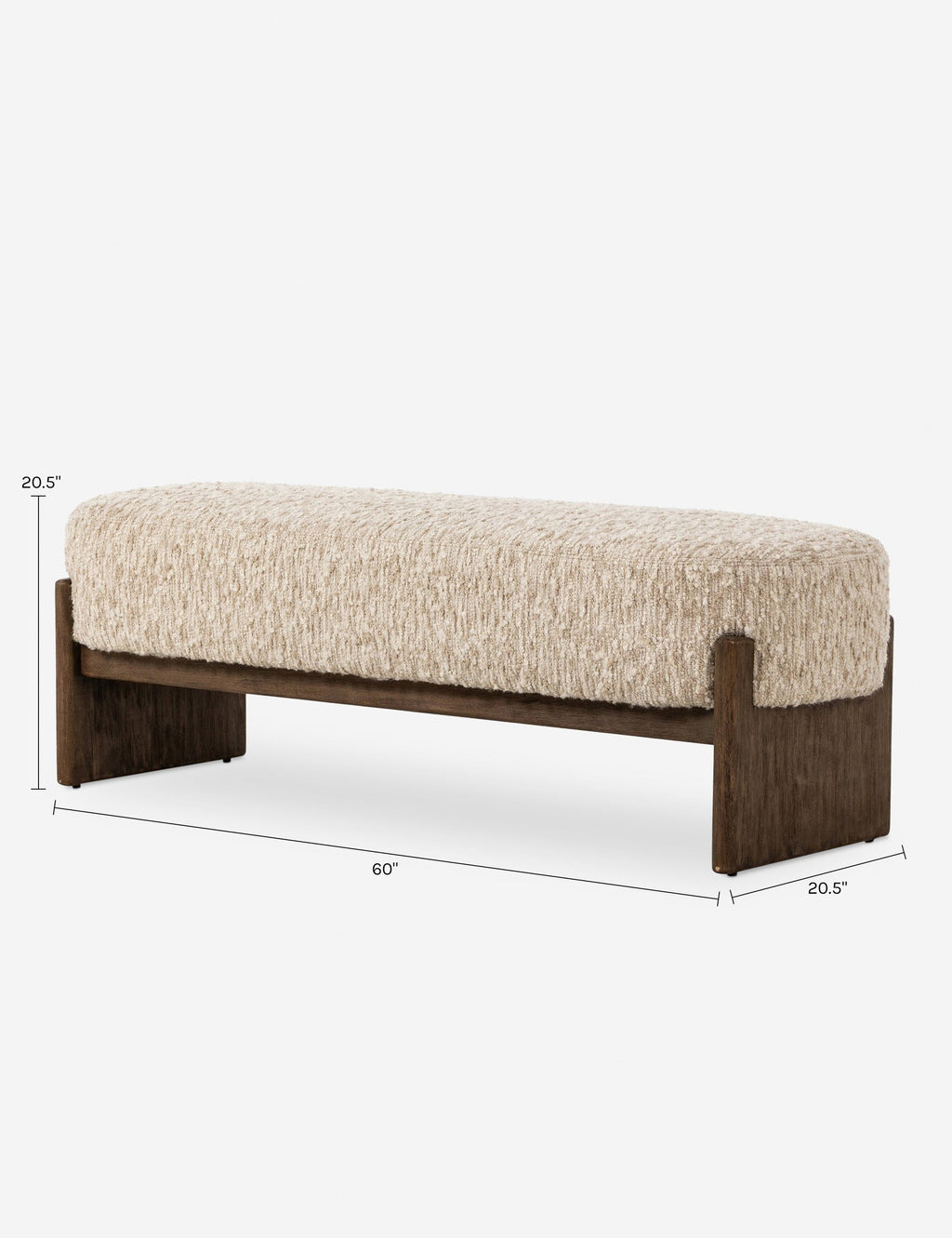 Banc - Le revêtement somptueux repose sur une base en bois ancrée dans le banc, offrant un équilibre de douceur et de structure.