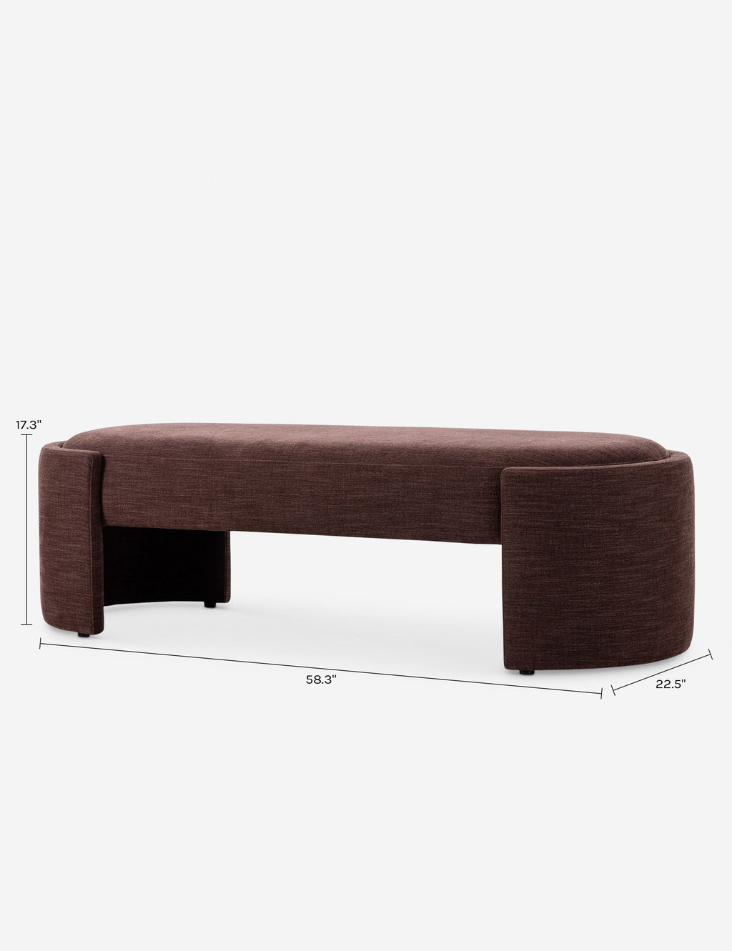 Banc - Doucement arrondi à chaque extrémité et doté d'une assise basse et allongée, le banc séduit par sa silhouette sculpturale.