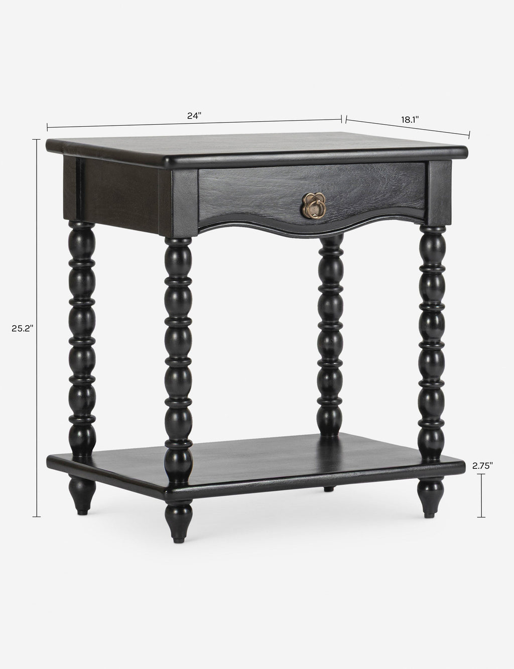 Table de chevet - Nous aimons le design à balustres