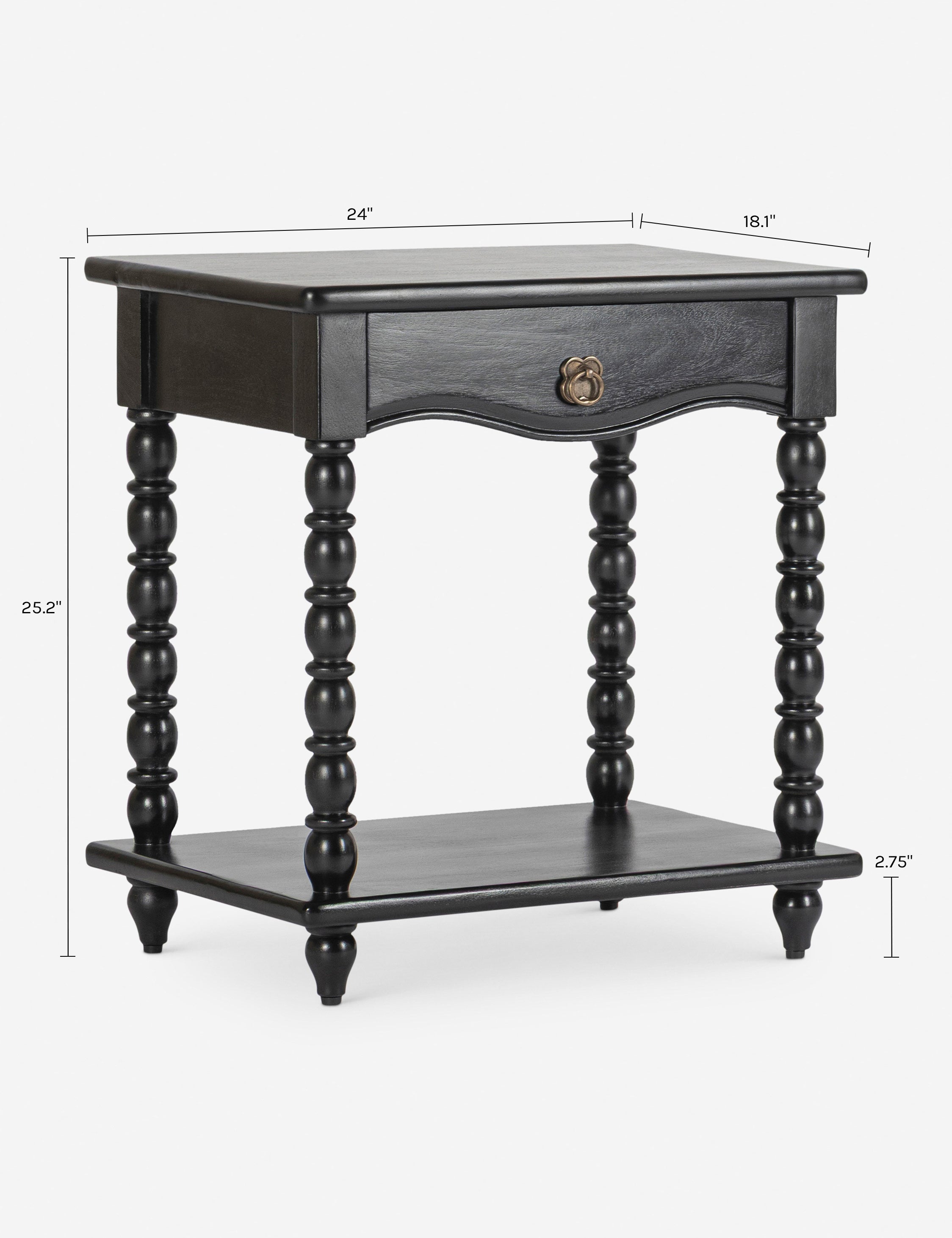 Table de chevet - Nous aimons le design à balustres