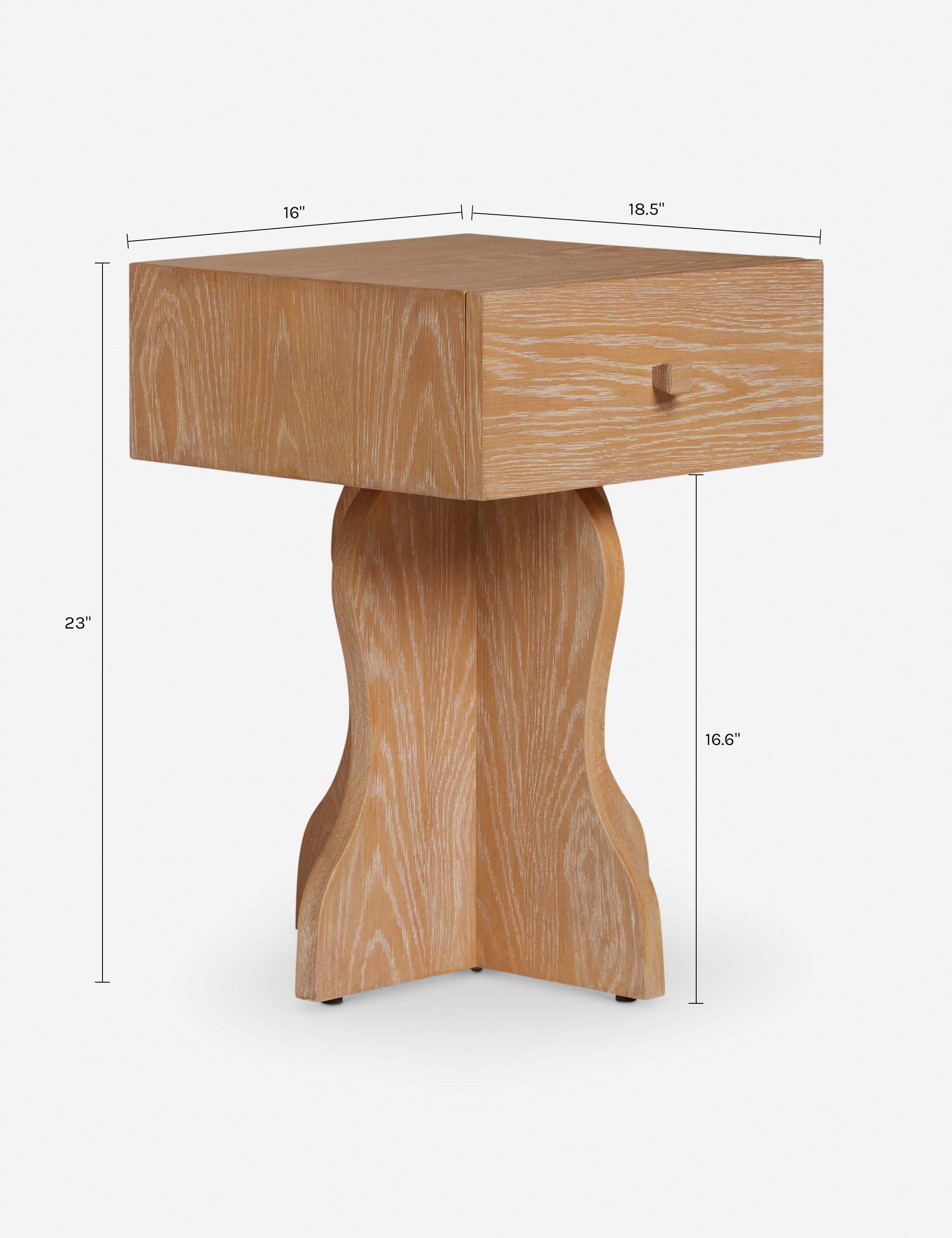 Table de chevet - La table de chevet apporte une touche sculpturale à la chambre