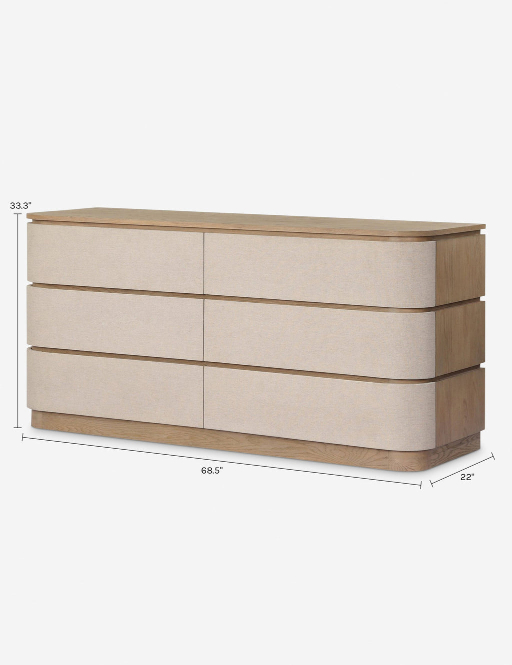 Commode - La commode Alicia apporte une sensibilité douce et réfléchie à la chambre à coucher grâce à un savoir-faire raffiné et des lignes délicates.