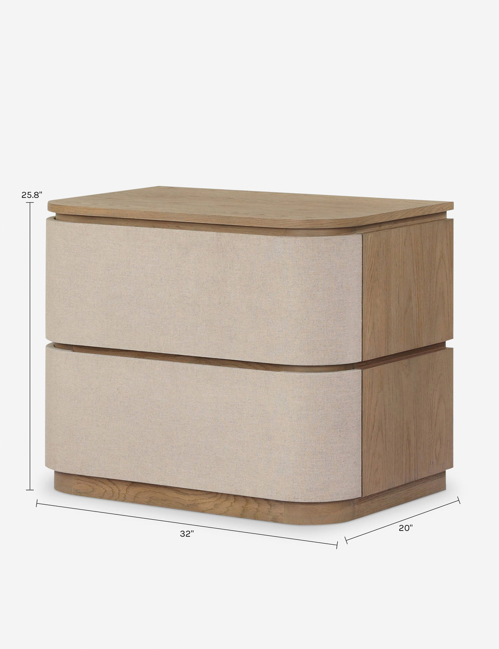Table de chevet - La table de chevet Alicia apporte une délicatesse et une sensibilité réfléchie à la chambre, grâce à un savoir-faire raffiné et des lignes douces