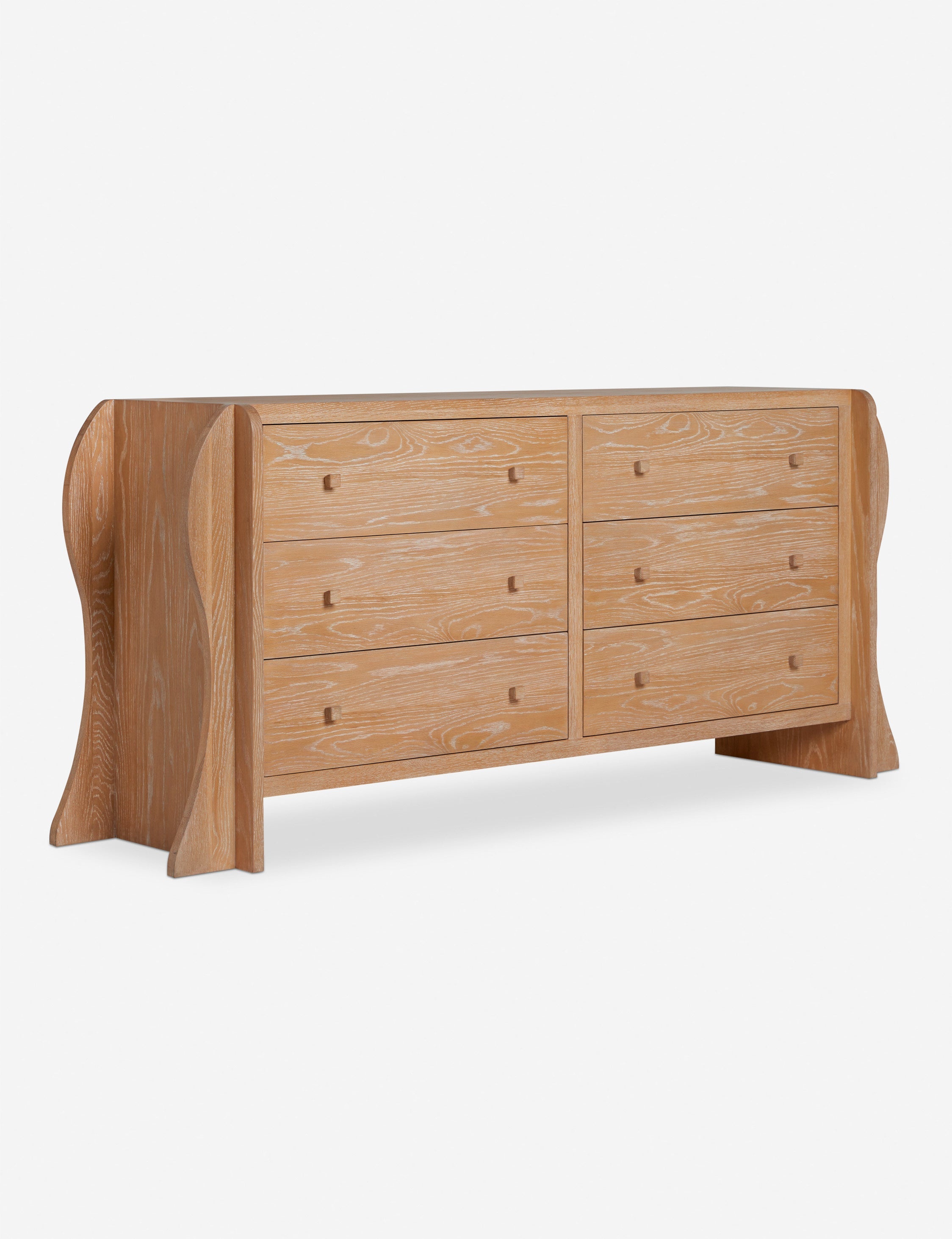 Commode à 6 tiroirs - La commode apporte une touche sculpturale à la chambre