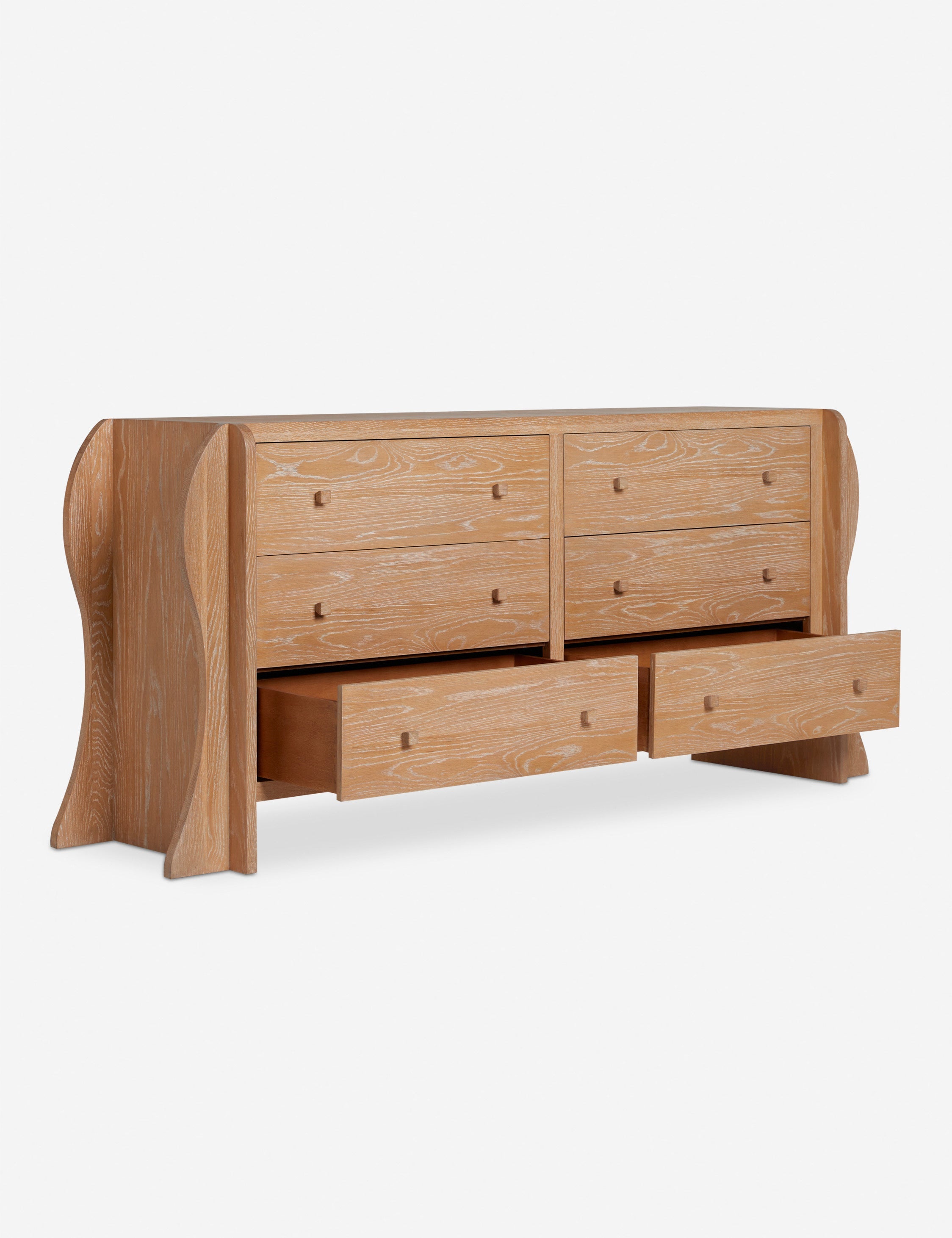 Commode à 6 tiroirs - La commode apporte une touche sculpturale à la chambre