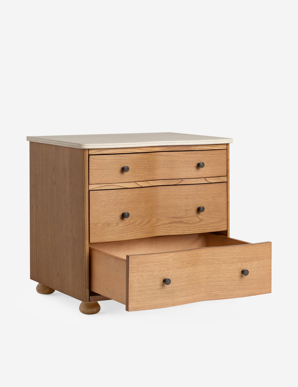 Table de chevet - Cette table de chevet est une réinterprétation raffinée de la table de chevet classique, tout en offrant un grand espace de rangement.