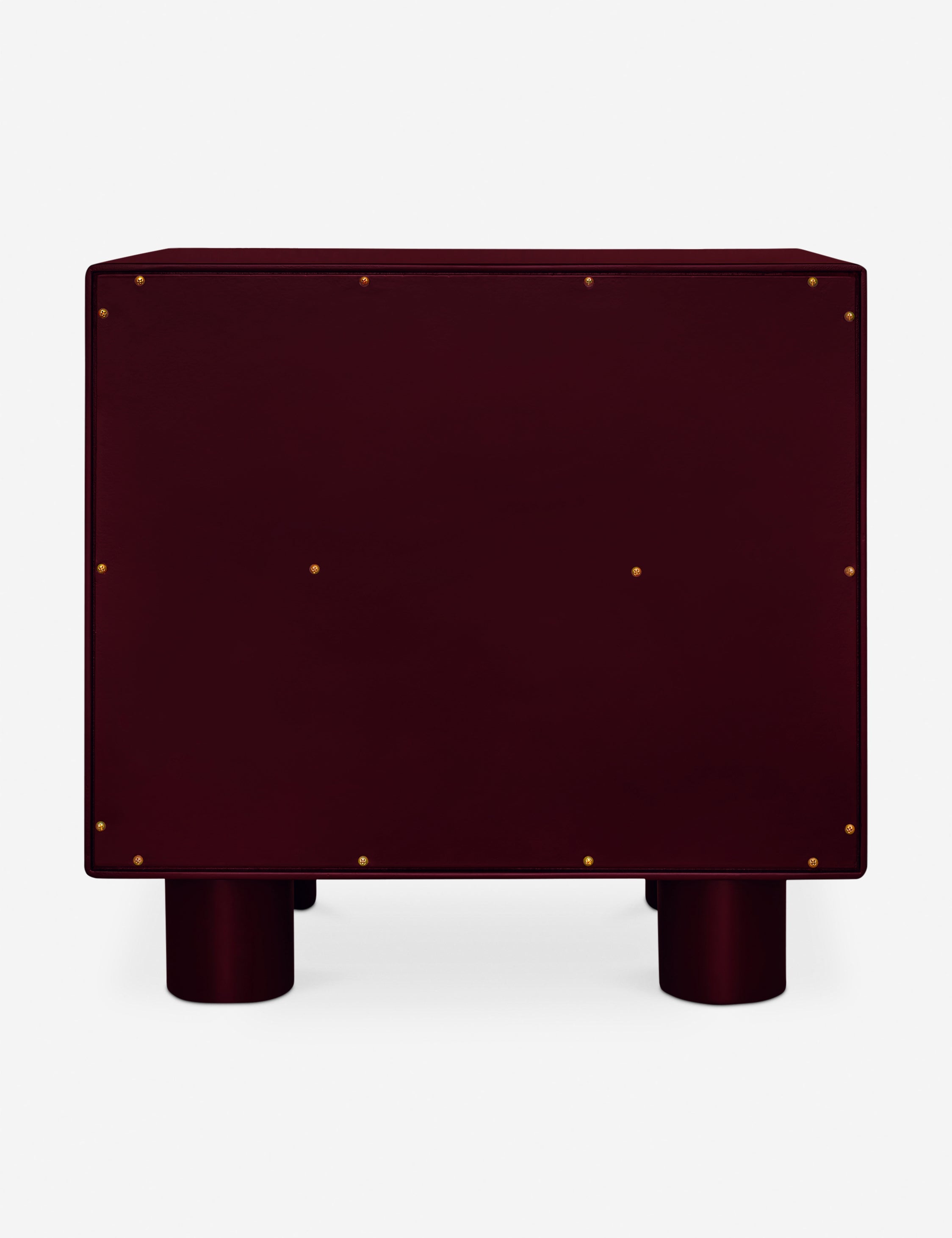 Table de chevet - La table de chevet apporte des couleurs vives aux lignes épurées pour une chambre à coucher simplifiée