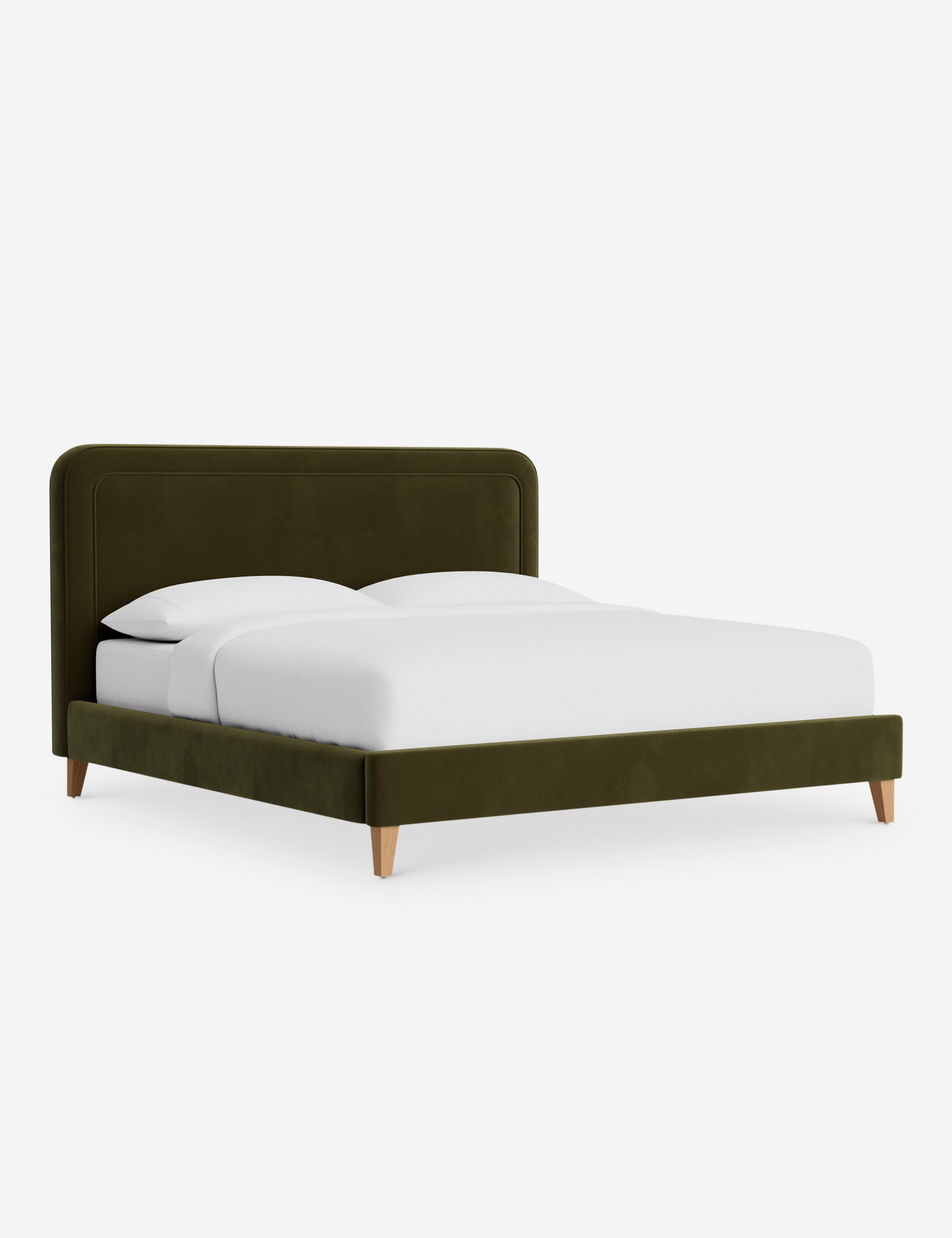 Lit - Avec ses lignes épurées et son cadre rembourré, le lit offre un look à la fois élégant et accueillant