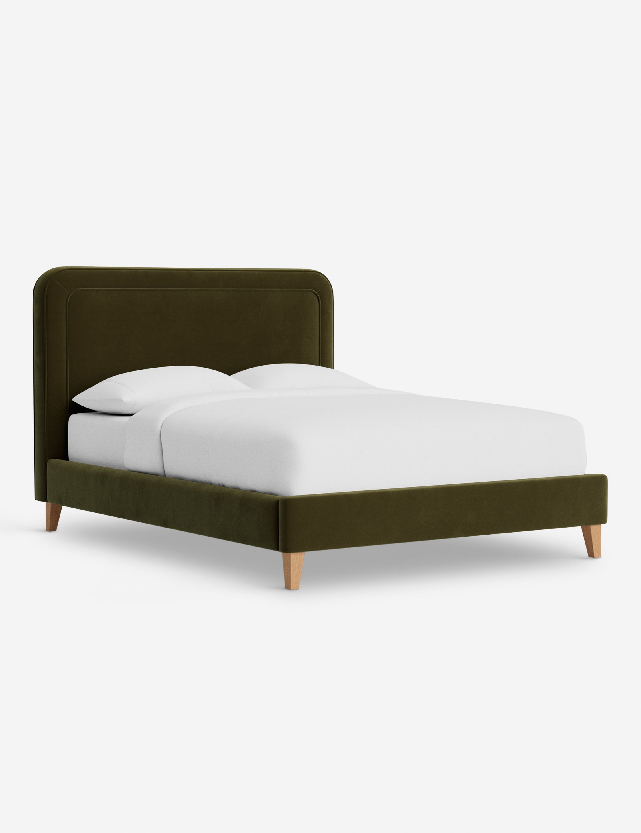 Lit - Avec ses lignes épurées et son cadre rembourré, le lit offre un look à la fois élégant et accueillant