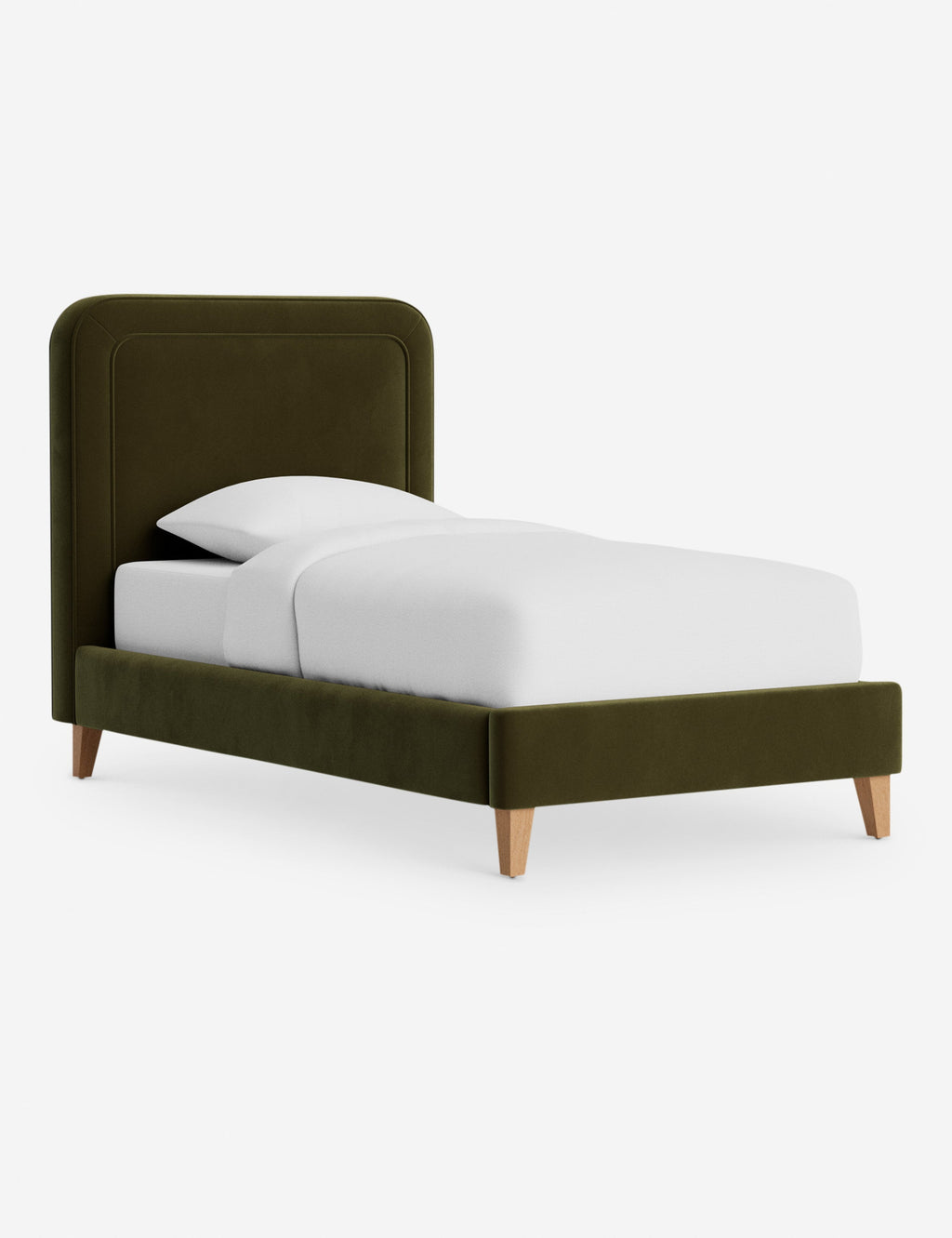 Lit - Avec ses lignes épurées et son cadre rembourré, le lit offre un look à la fois élégant et accueillant