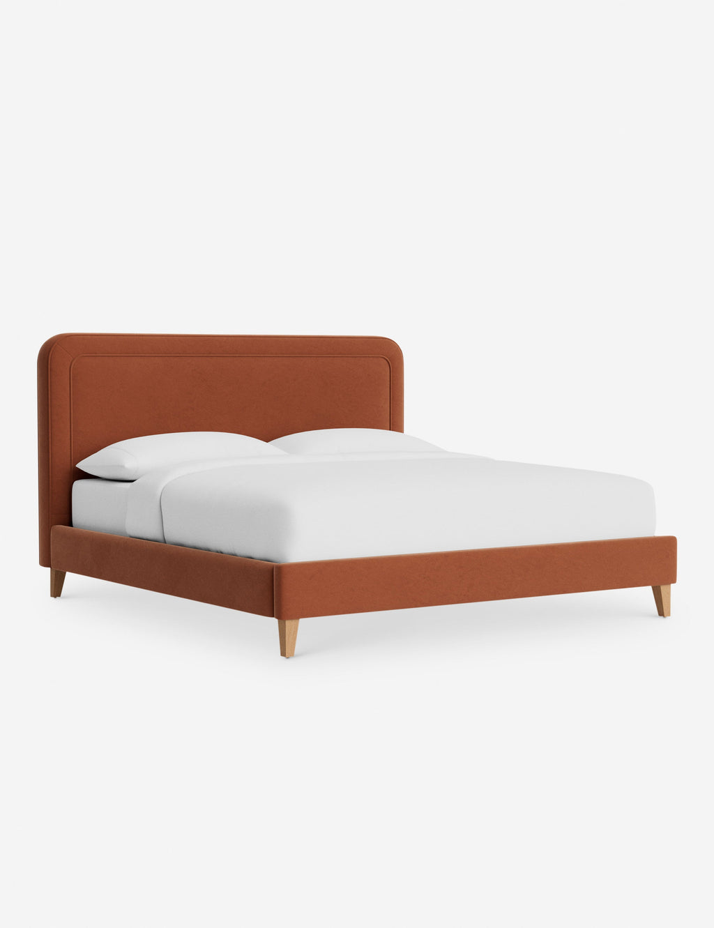 Lit - Avec ses lignes épurées et son cadre rembourré, le lit offre un look à la fois élégant et accueillant