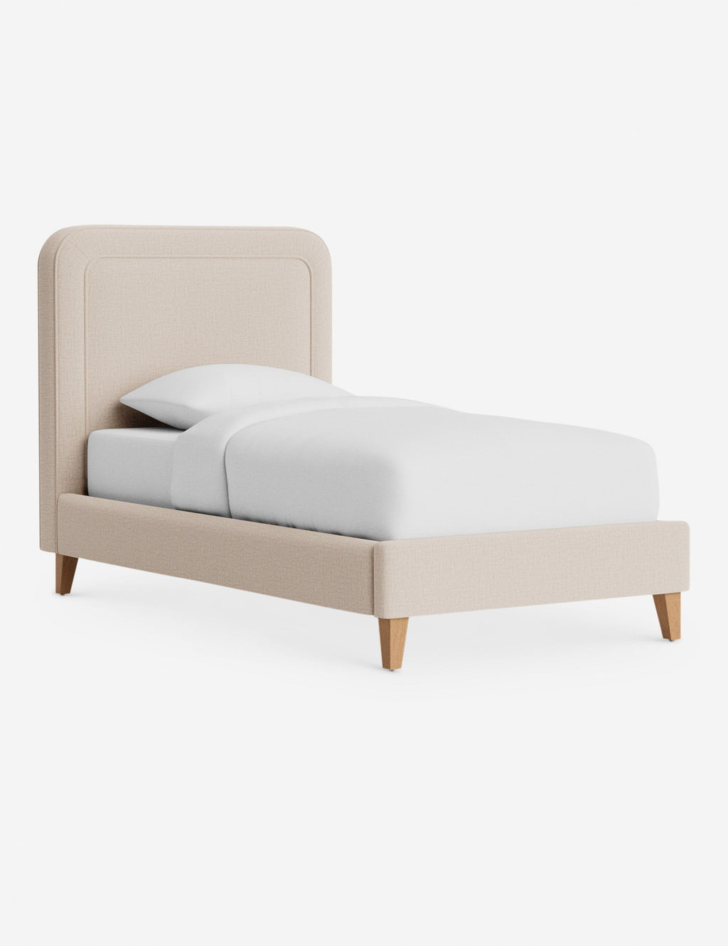 Lit - Avec ses lignes épurées et son cadre rembourré, le lit offre un look à la fois élégant et accueillant