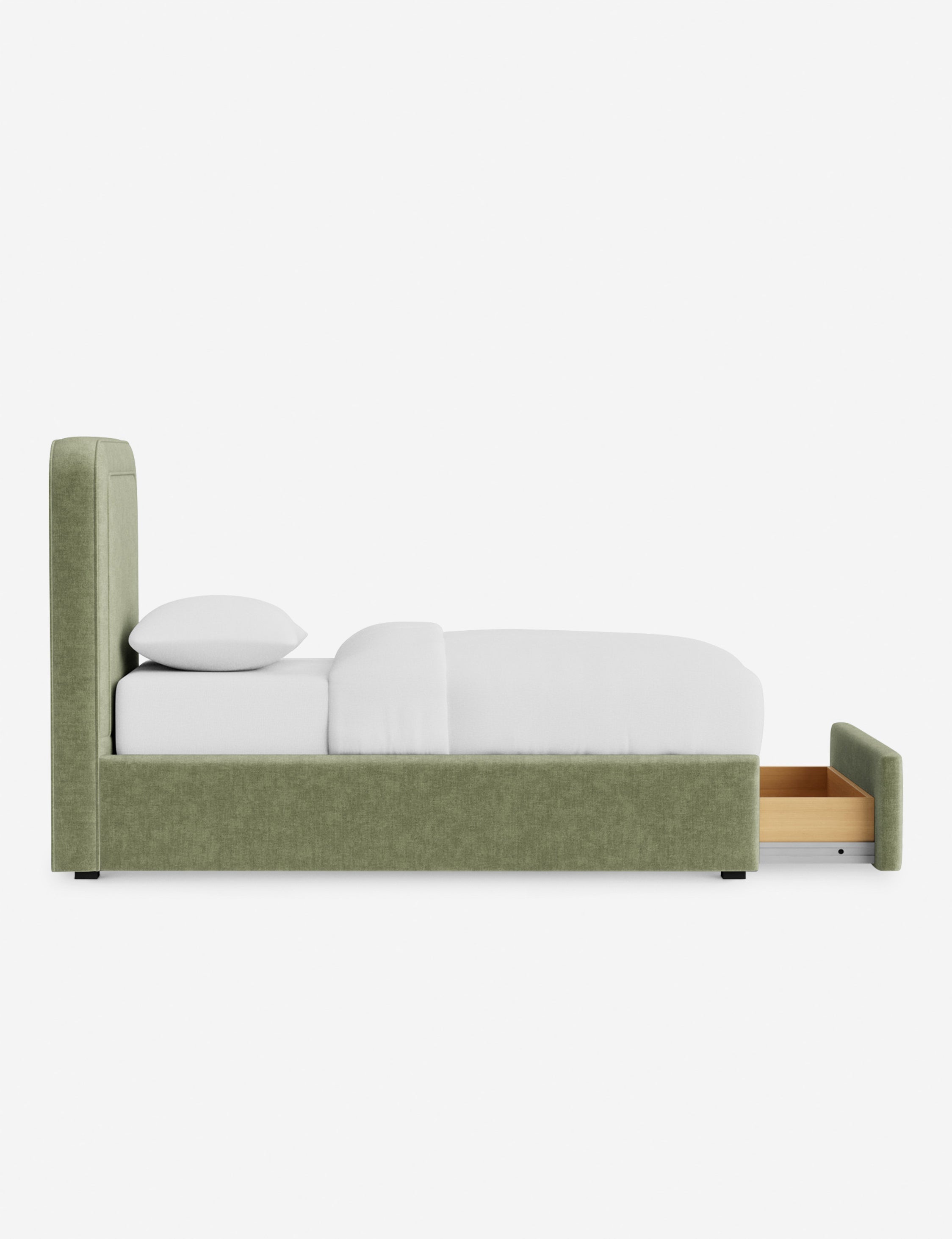 Lit - Avec ses lignes épurées et son cadre rembourré, le lit offre un look sur mesure tout en étant accueillant