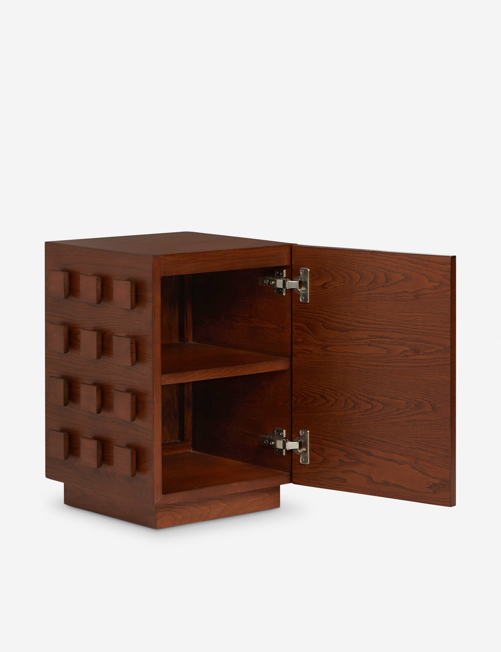 Table de chevet - joue avec la répétition et la dimension pour créer un profil saisissant en bois