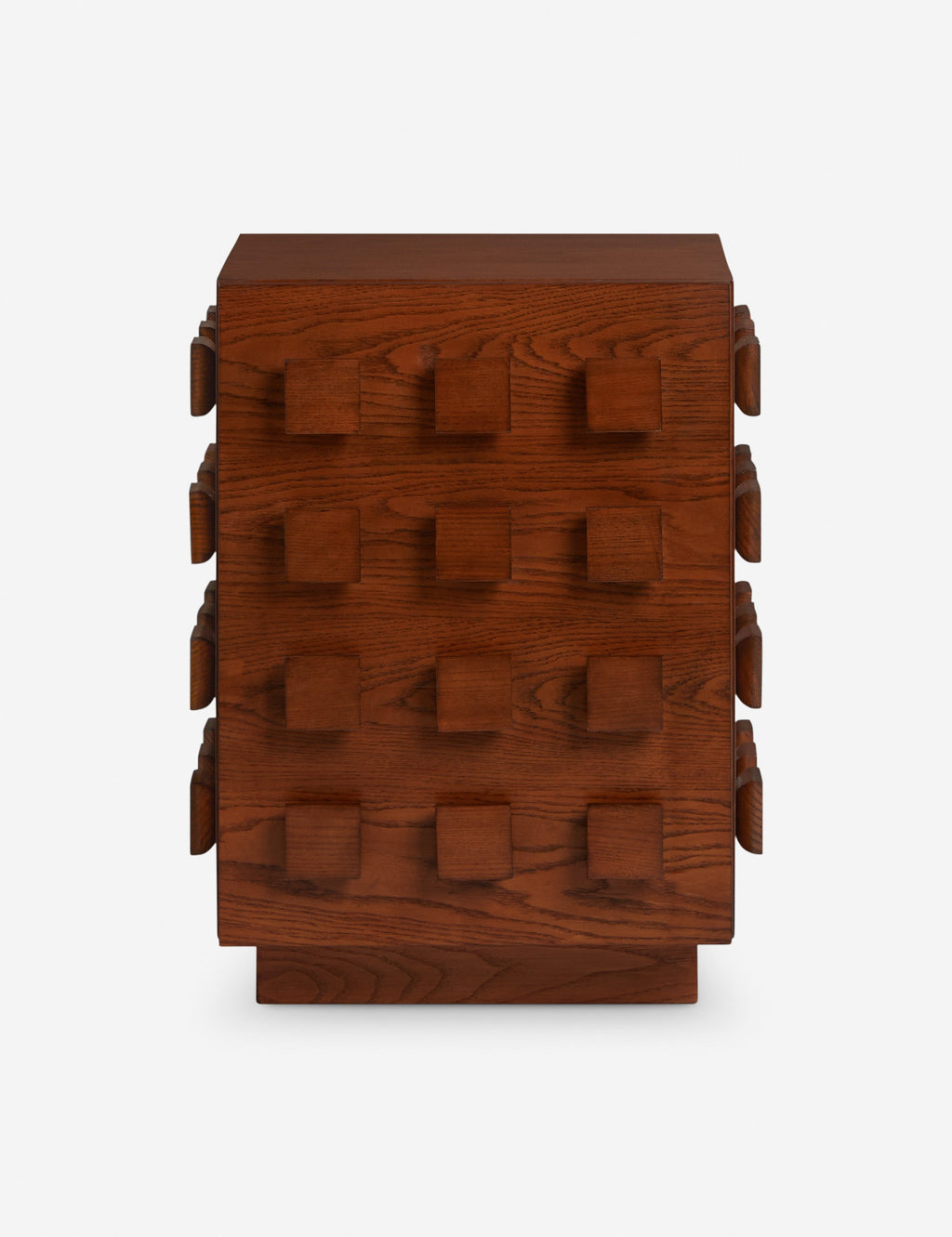 Table de chevet - joue avec la répétition et la dimension pour créer un profil saisissant en bois