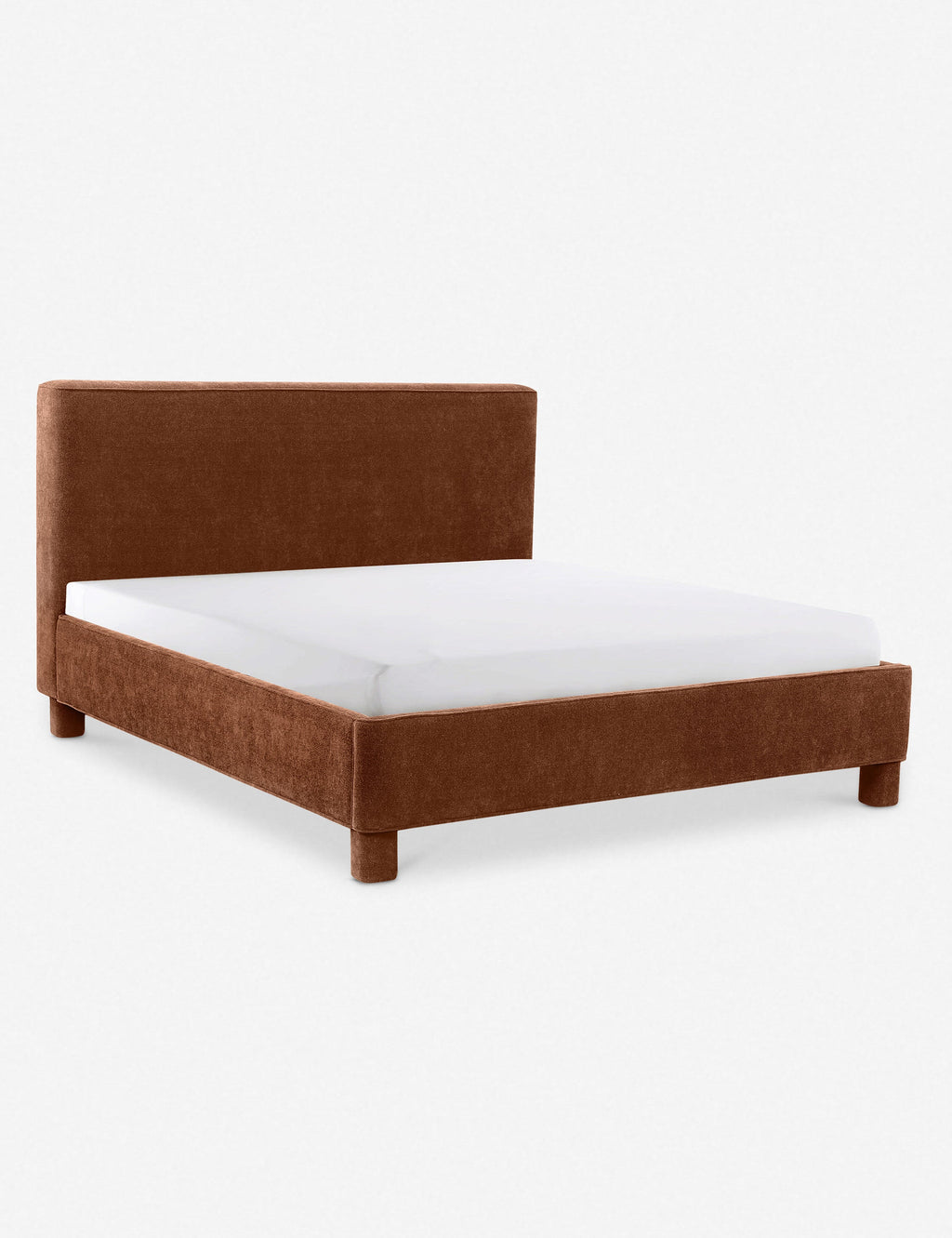 Lit plate-forme - Un caractère intemporel vous invite dans ce lit rembourré, doté d'une tête de lit moelleuse pour des moments de détente et de traverses douces qui ajoutent une