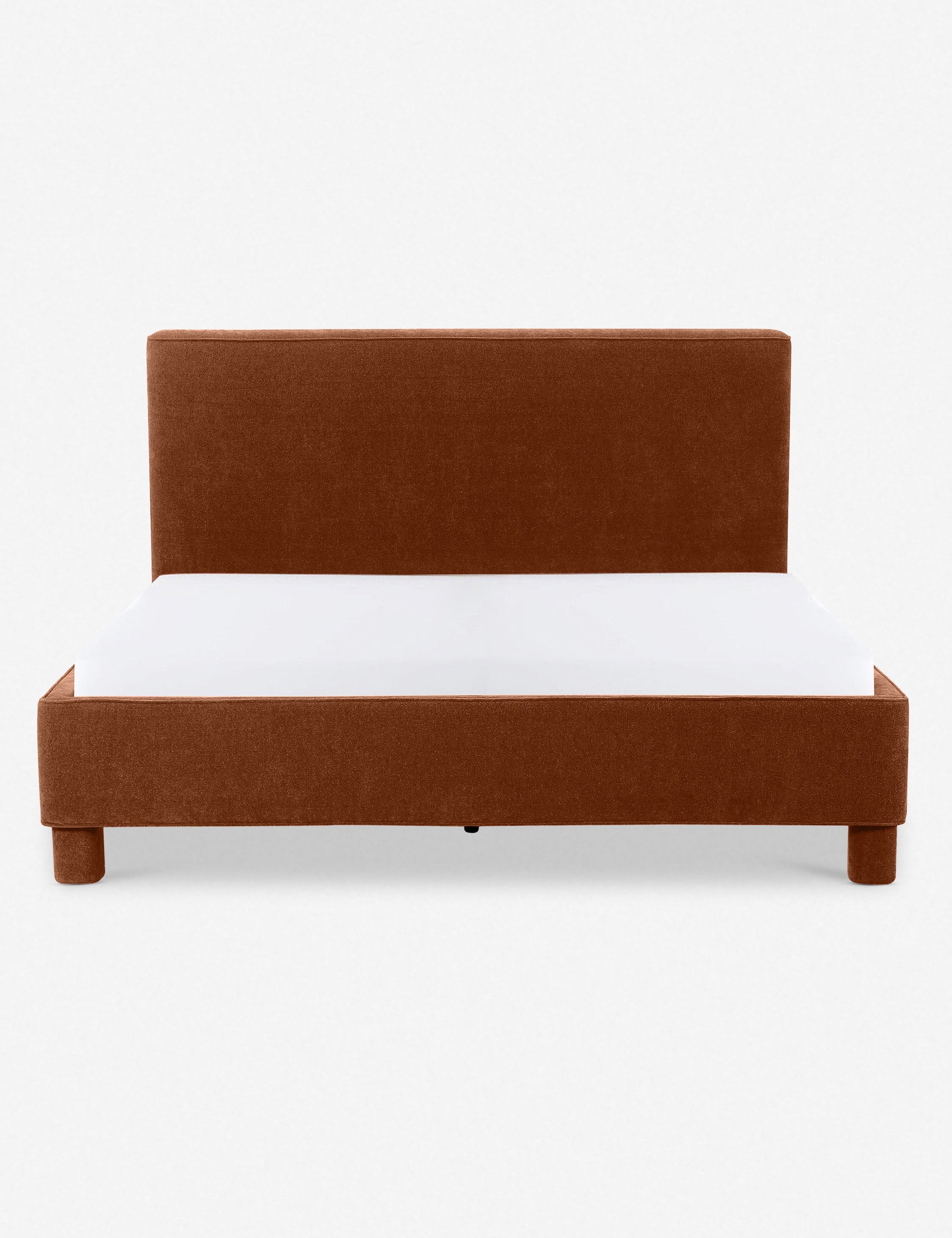 Lit plate-forme - Un caractère intemporel vous invite dans ce lit rembourré, doté d'une tête de lit moelleuse pour des moments de détente et de traverses douces qui ajoutent une