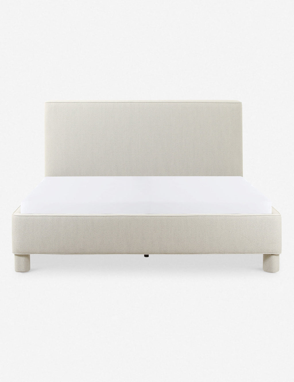 Lit plate-forme - Un caractère intemporel vous invite dans ce lit rembourré, doté d'une tête de lit moelleuse pour des moments de détente et de traverses douces qui ajoutent une